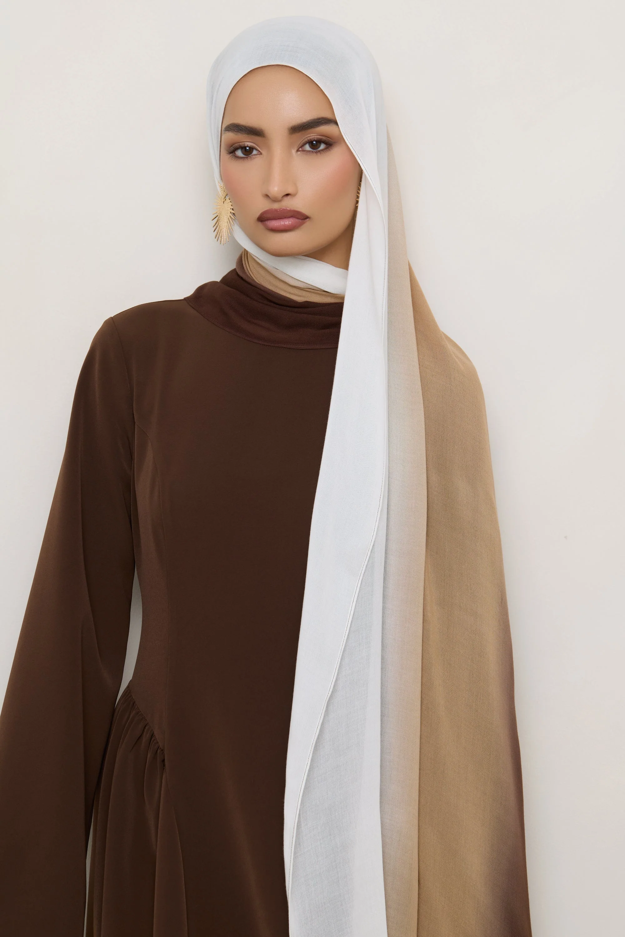 Ombre Modal Hijab - Earth Sesame - Image 3