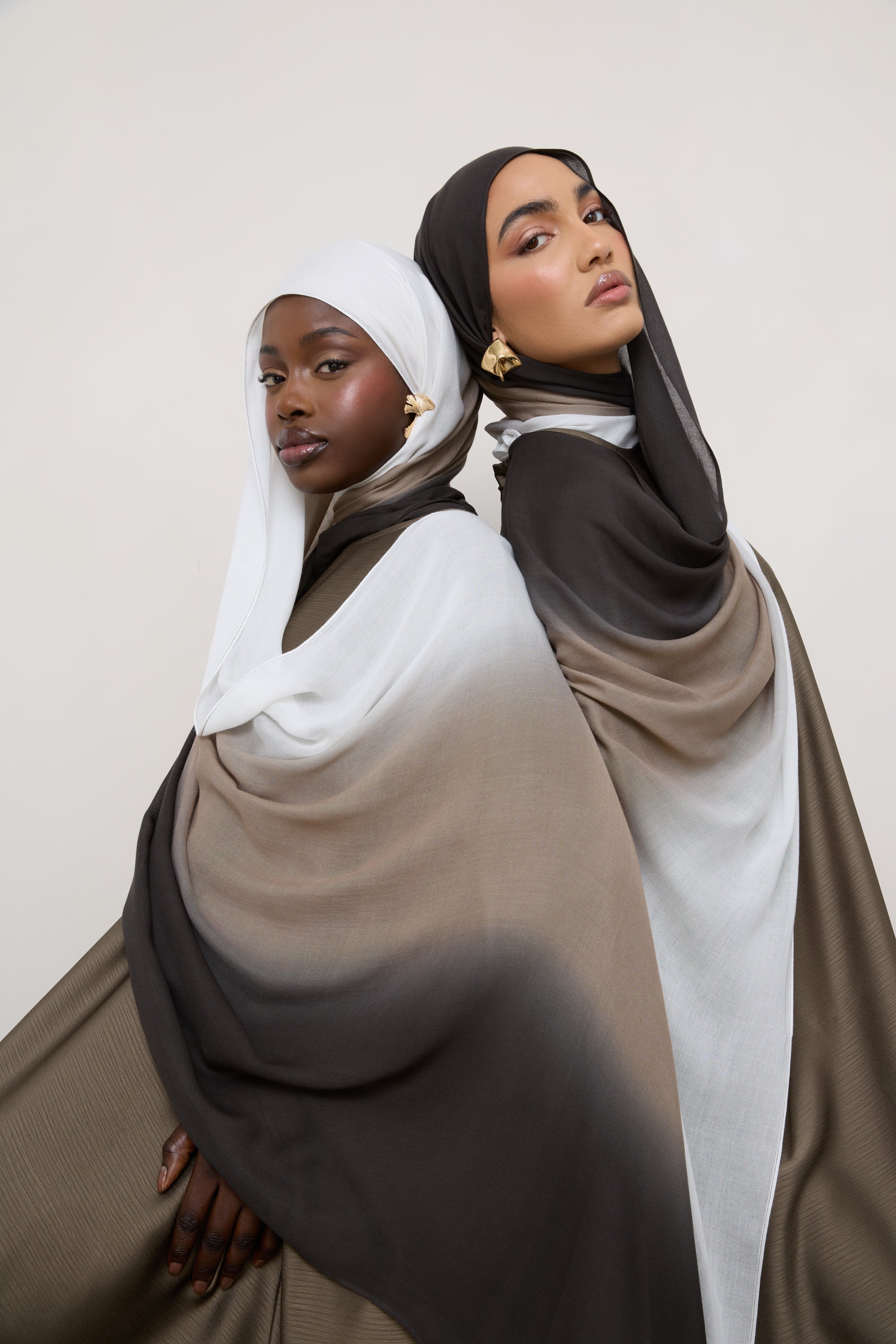 Ombre Modal Hijab - Khaki Wash - Image 5