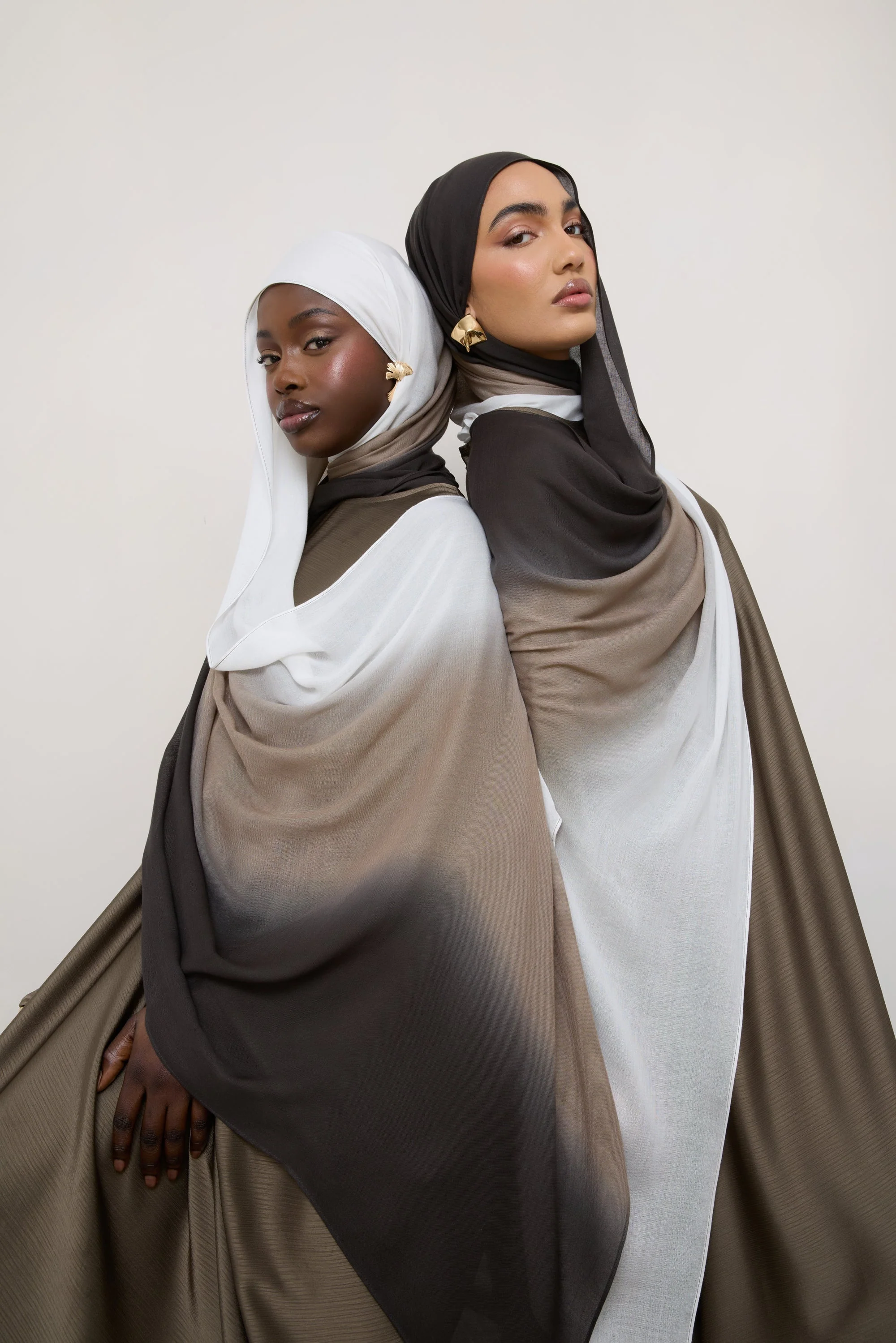 Ombre Modal Hijab - Khaki Wash - Image 9