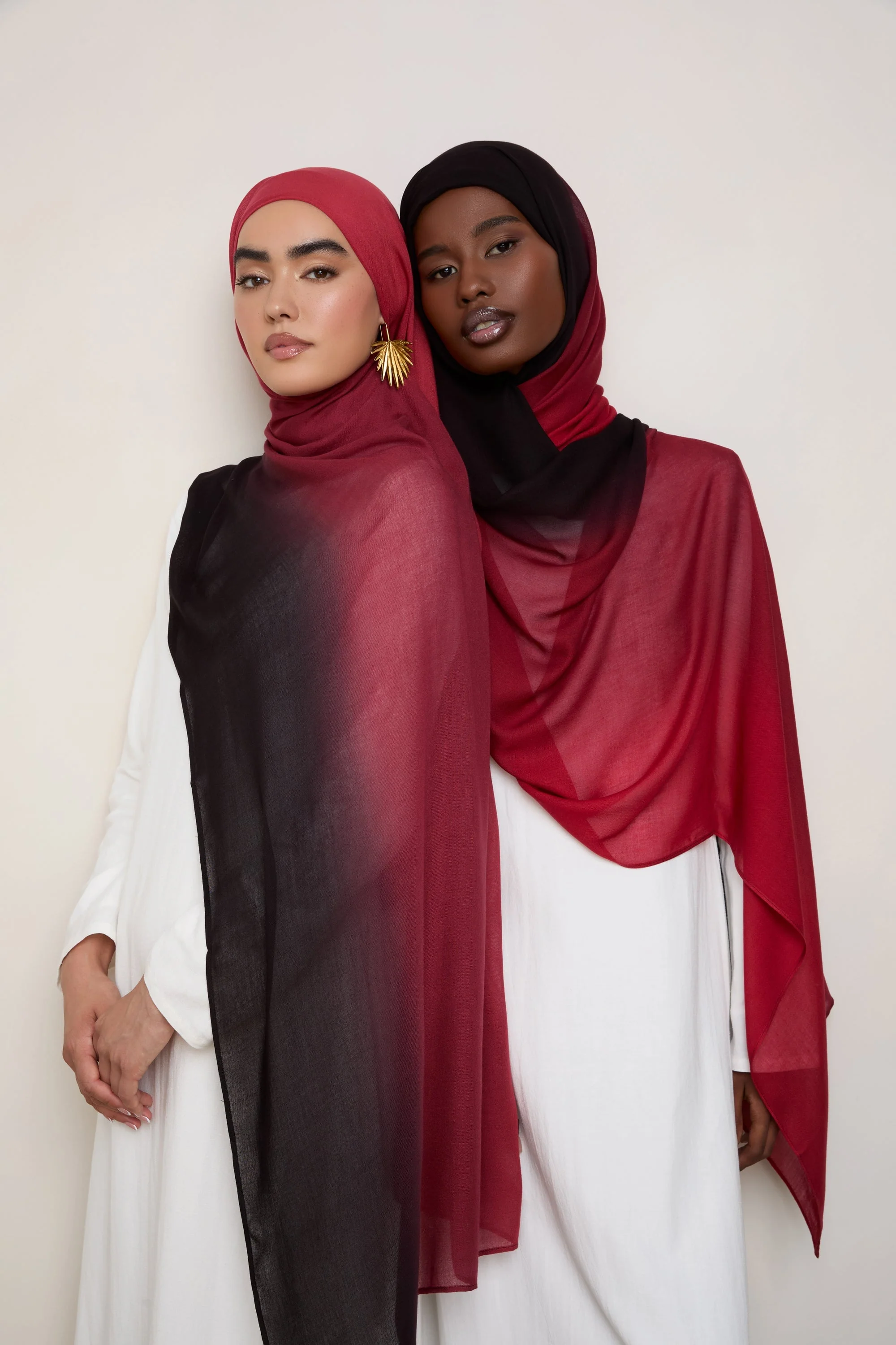 Ombre Modal Hijab - Lava Falls - Image 3