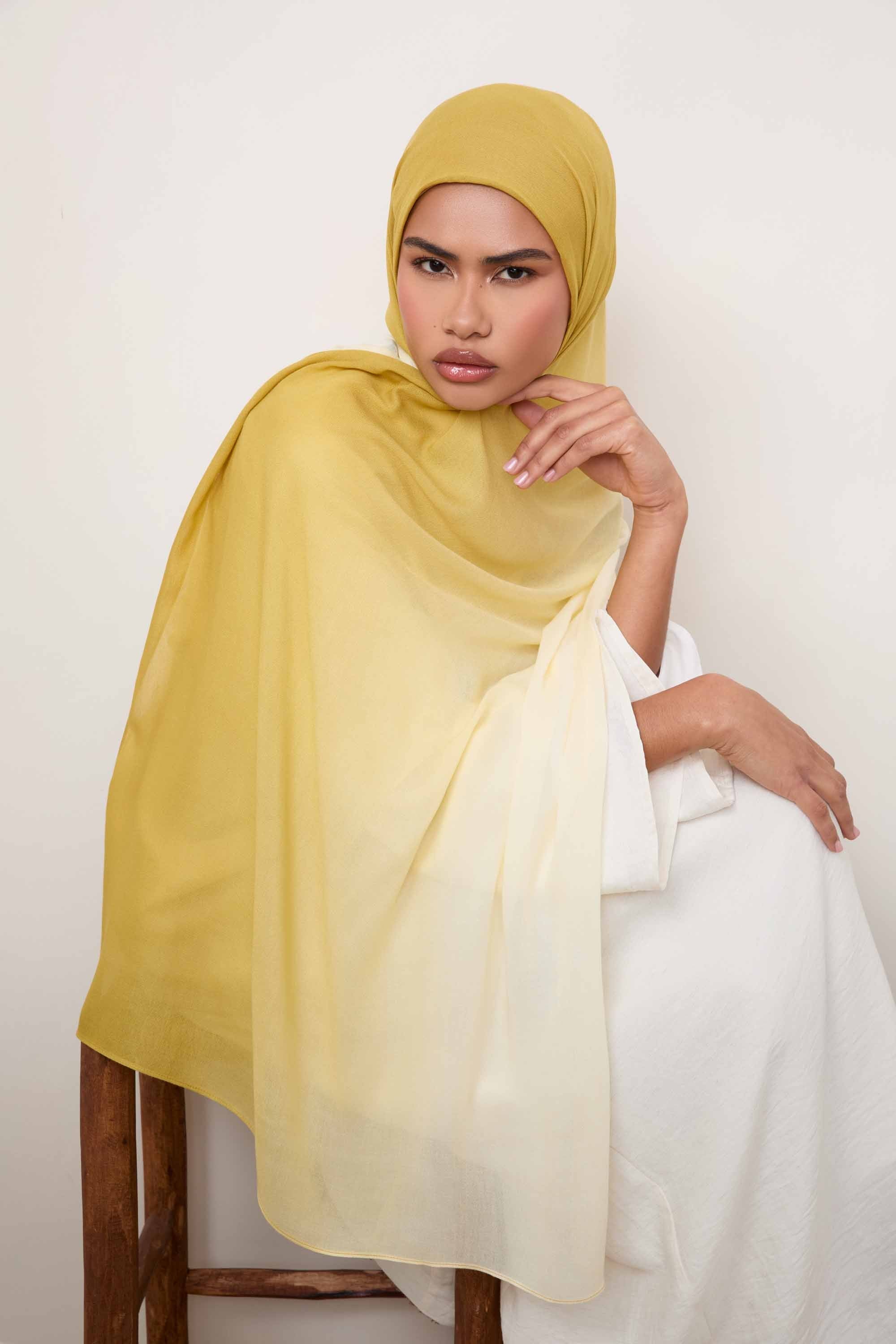Ombre Modal Hijab - Limon - Image 5