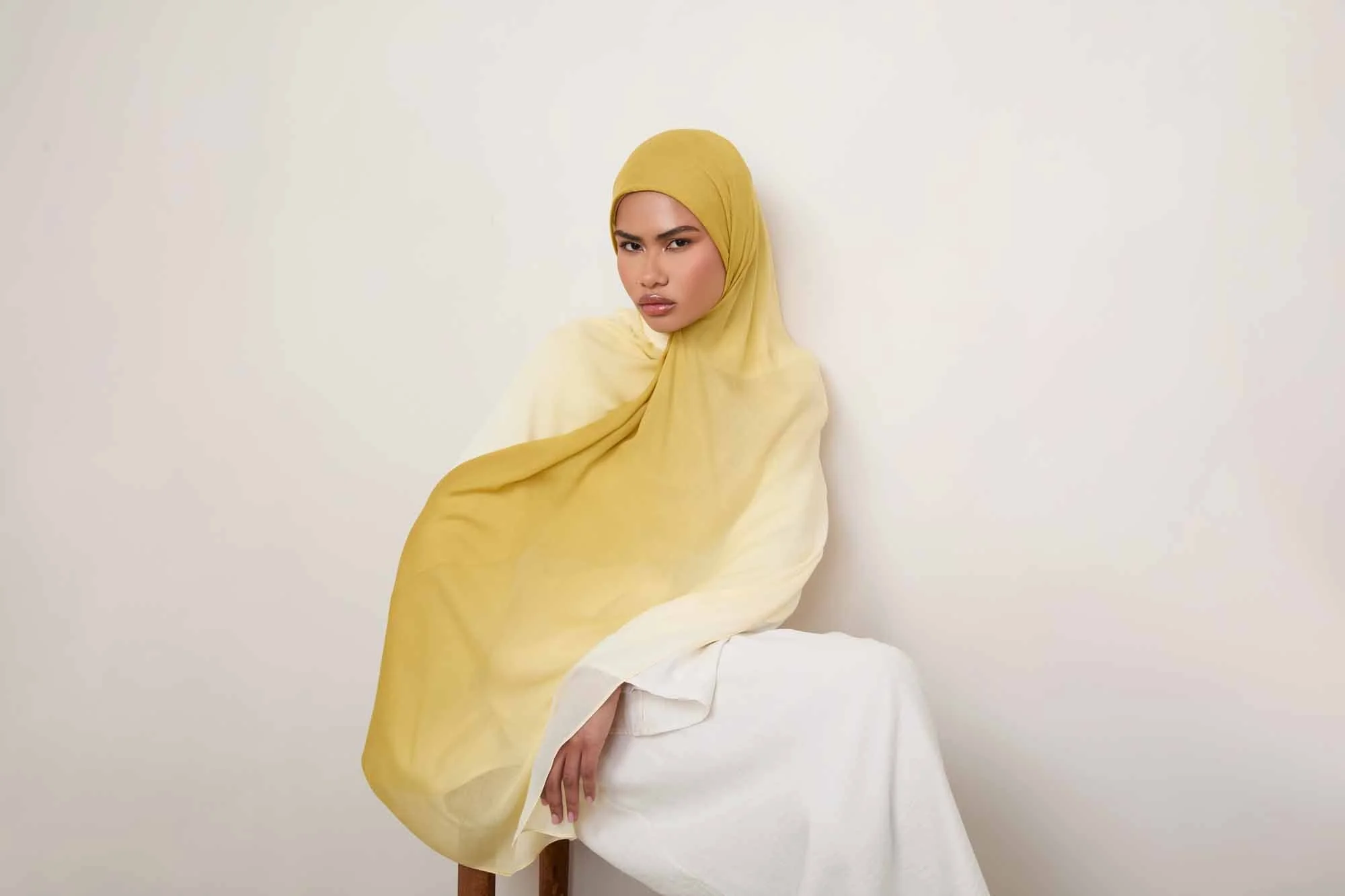 Ombre Modal Hijab - Limon - Image 7