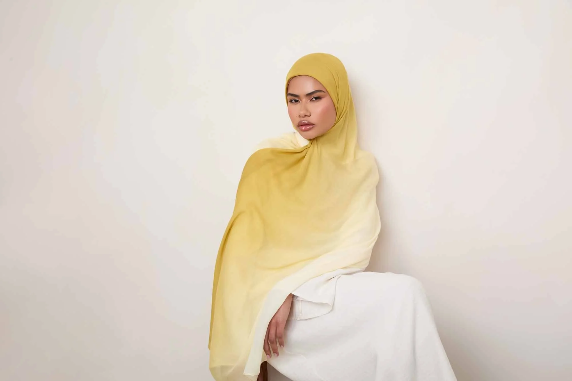 Ombre Modal Hijab - Limon - Image 8
