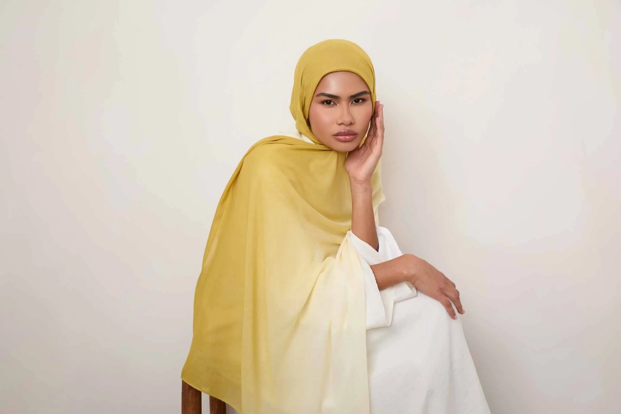 Ombre Modal Hijab - Limon - Image 9