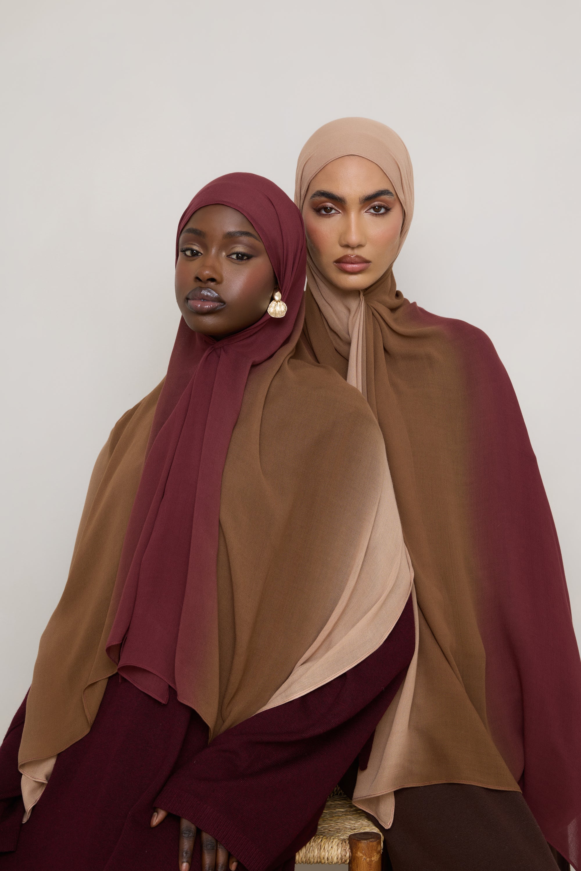 Ombre Modal Hijab - Maple - Image 15
