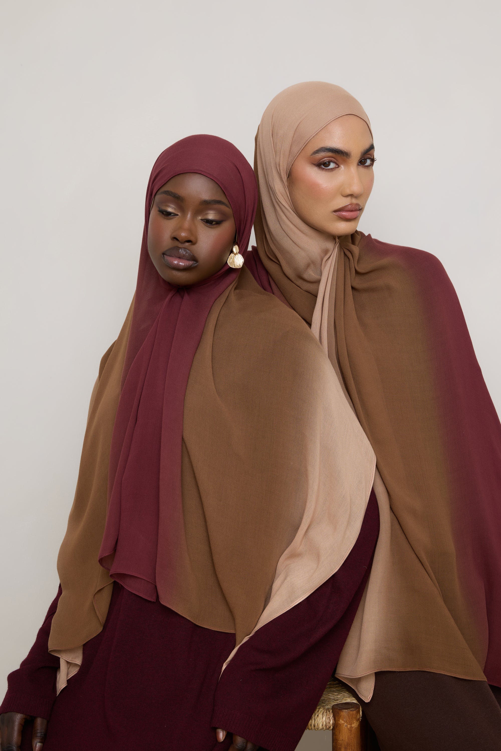 Ombre Modal Hijab - Maple - Image 3