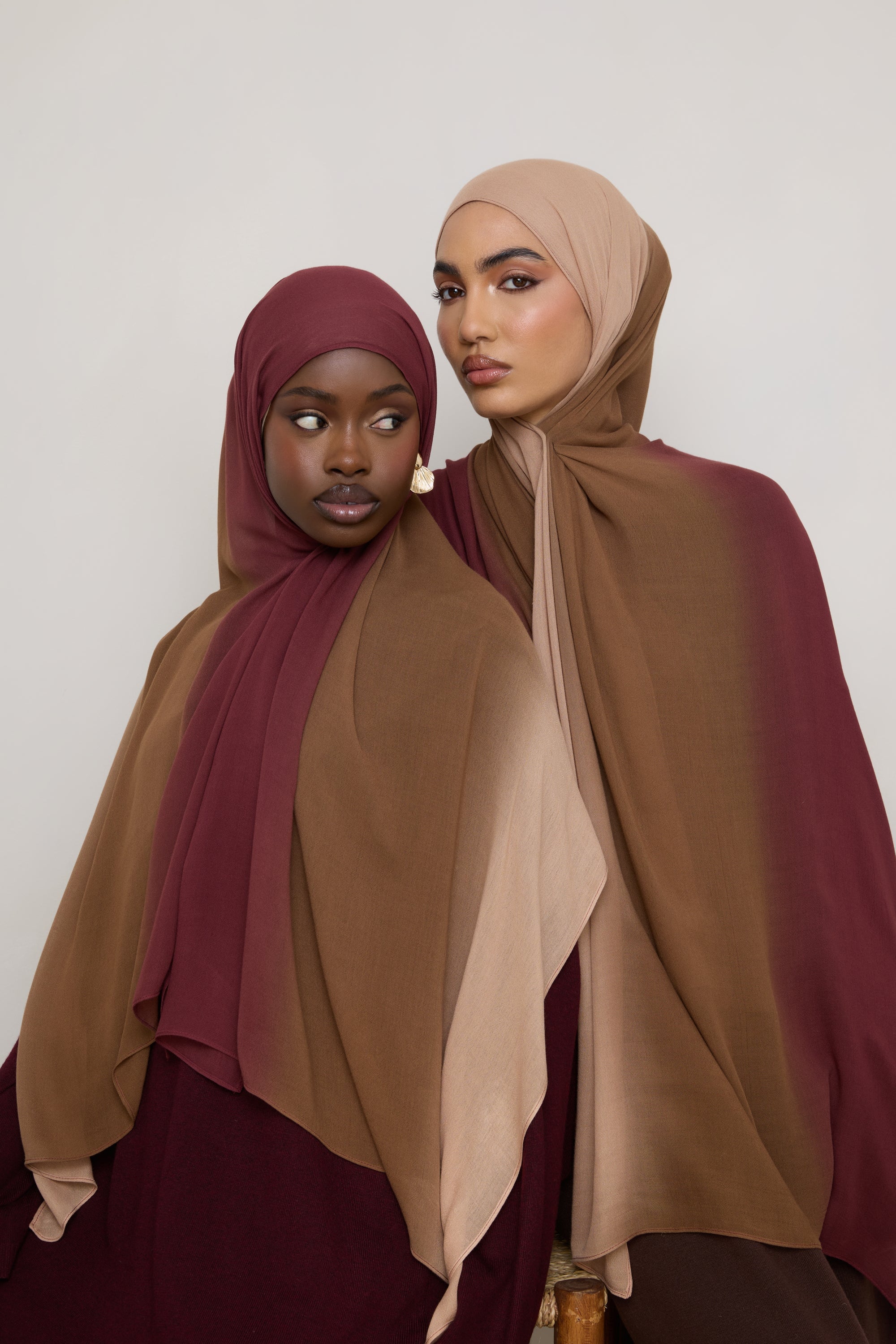 Ombre Modal Hijab - Maple - Image 4