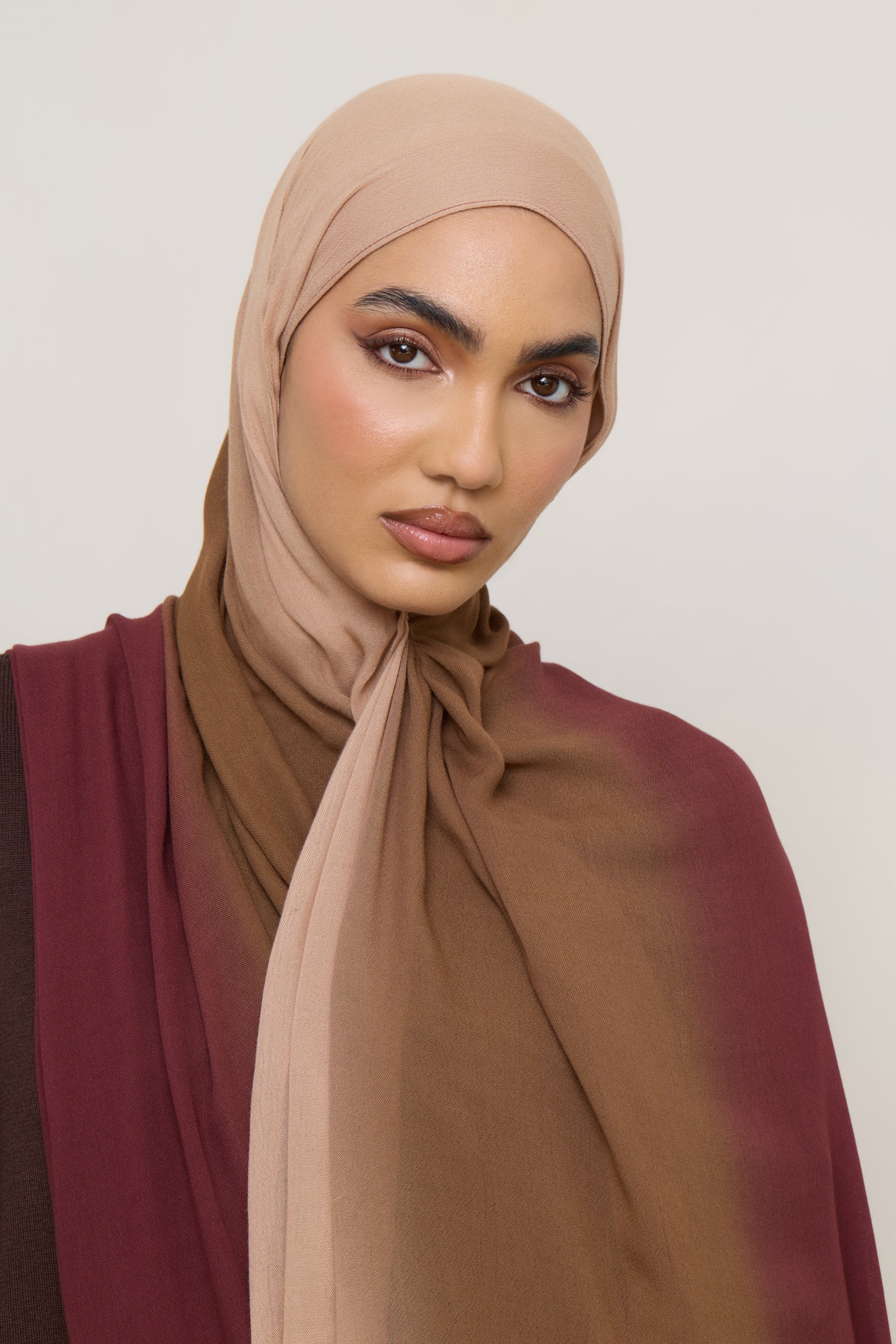 Ombre Modal Hijab - Maple - Image 6