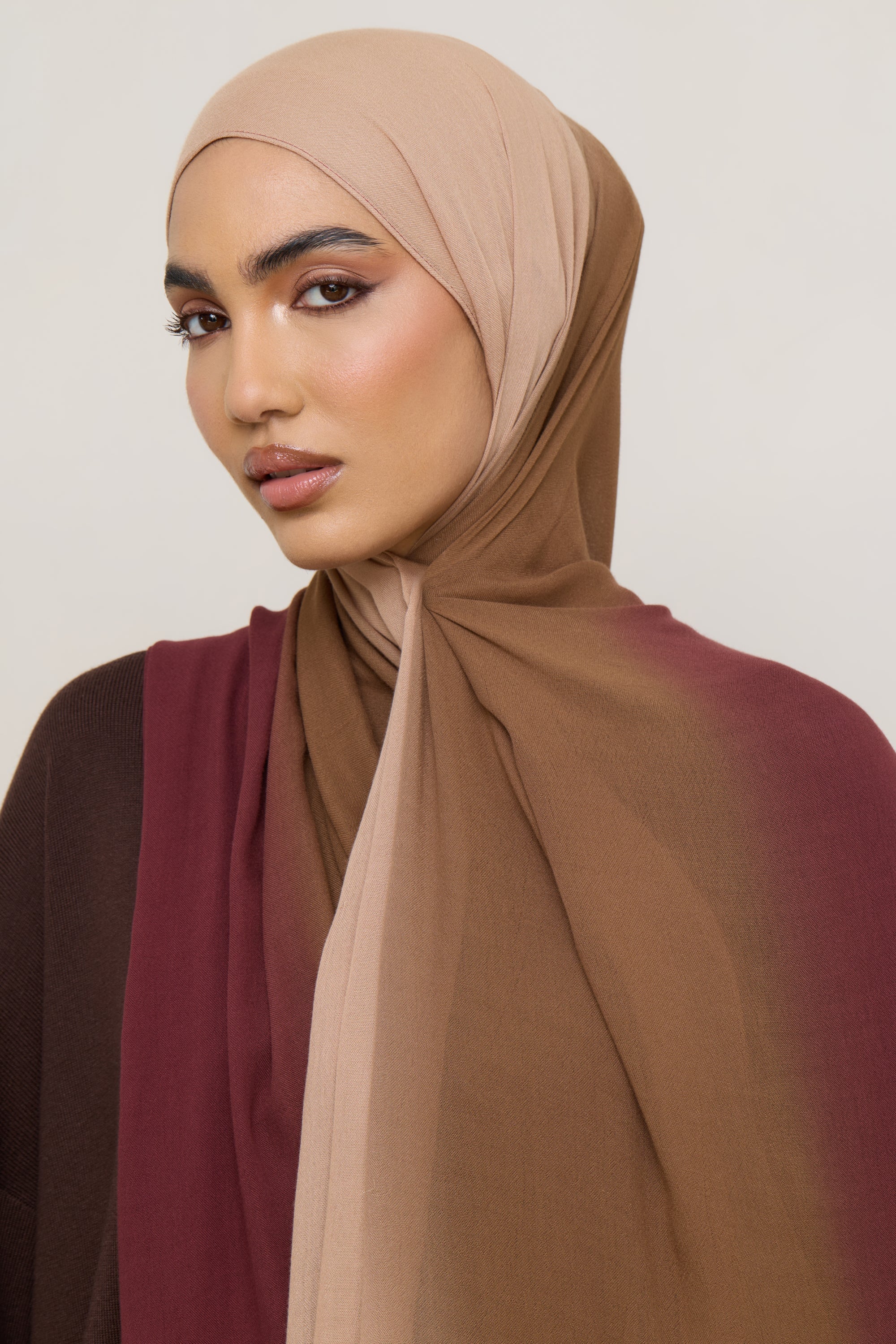 Ombre Modal Hijab - Maple - Image 7