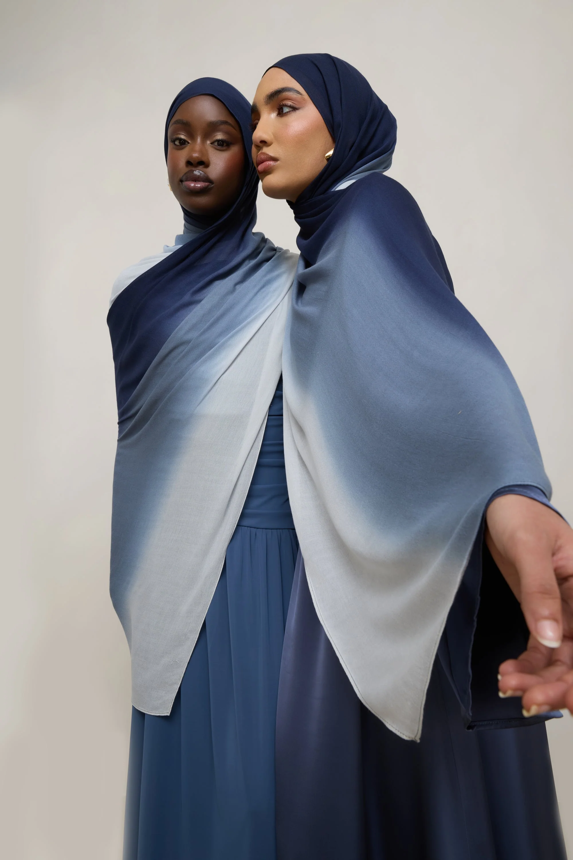Ombre Modal Hijab - Midnight Mist - Image 10