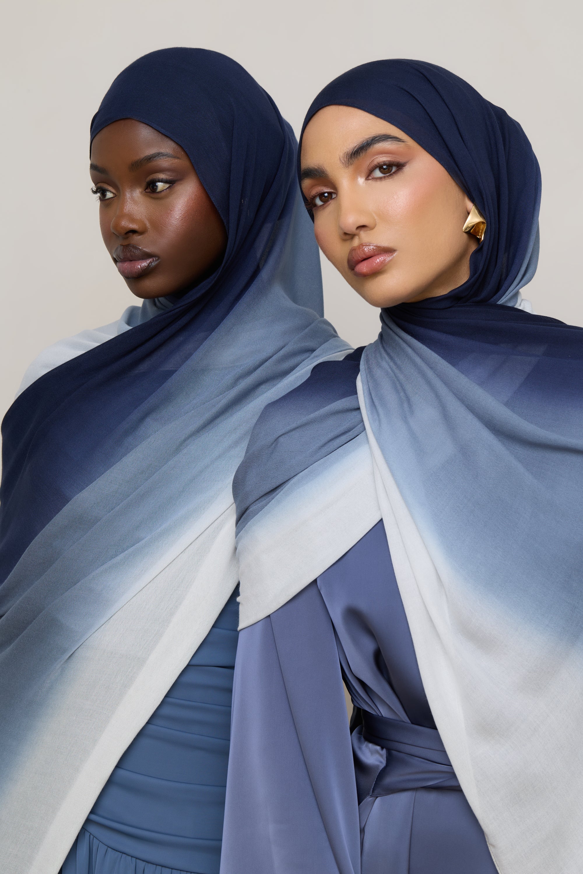 Ombre Modal Hijab - Midnight Mist - Image 14