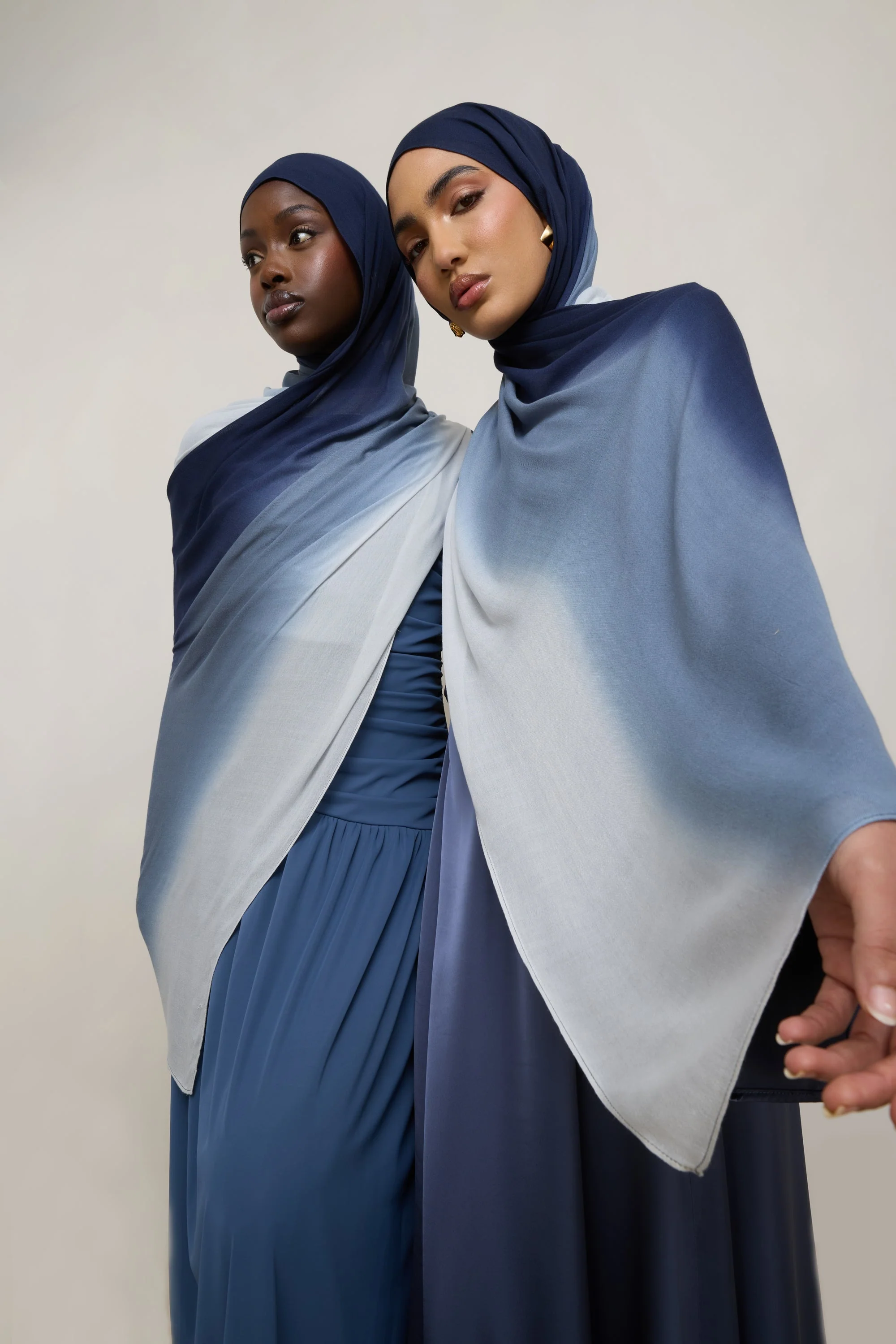 Ombre Modal Hijab - Midnight Mist - Image 9
