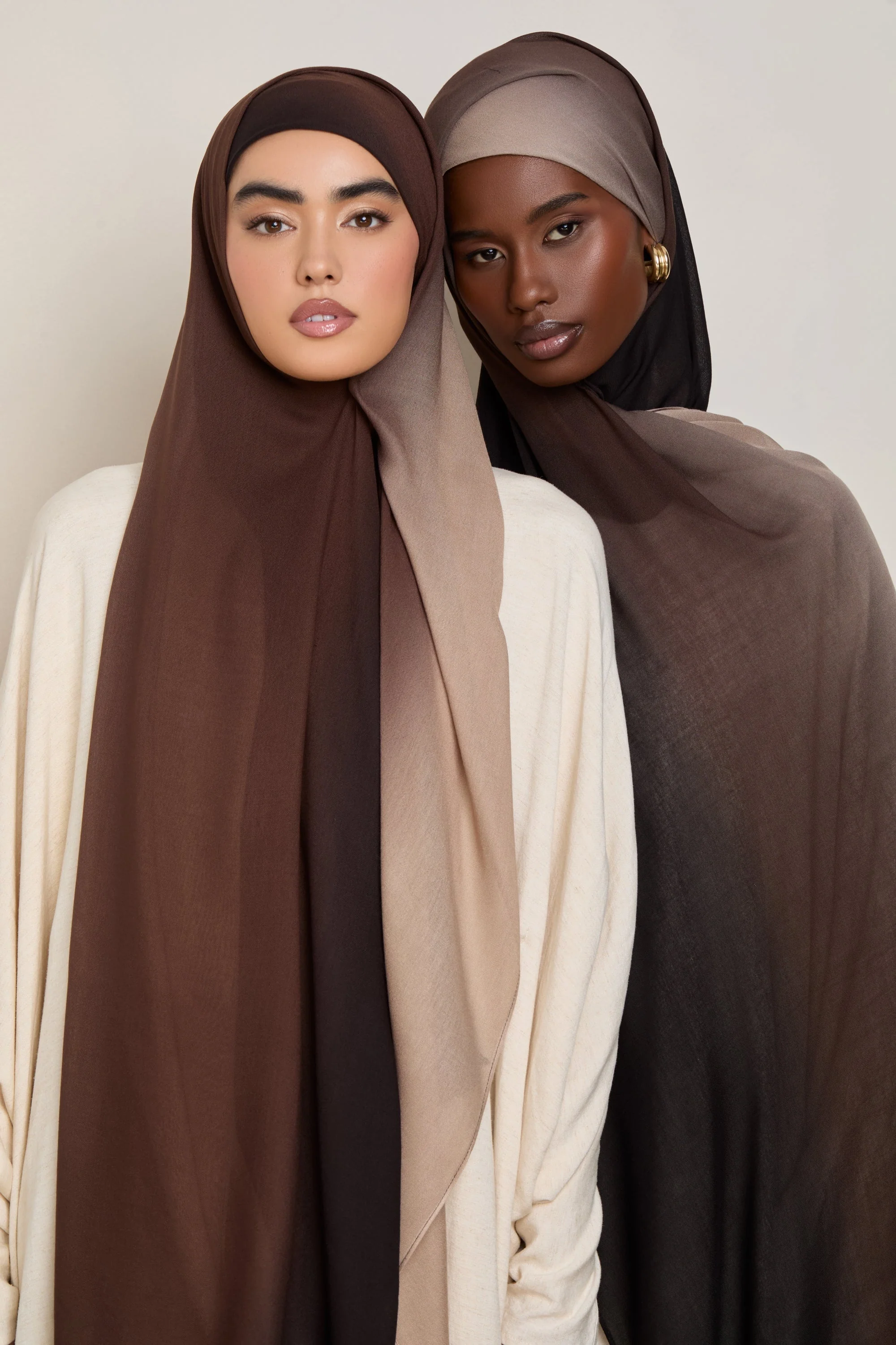 Ombre Modal Hijab - Mocha Meringue - Image 3
