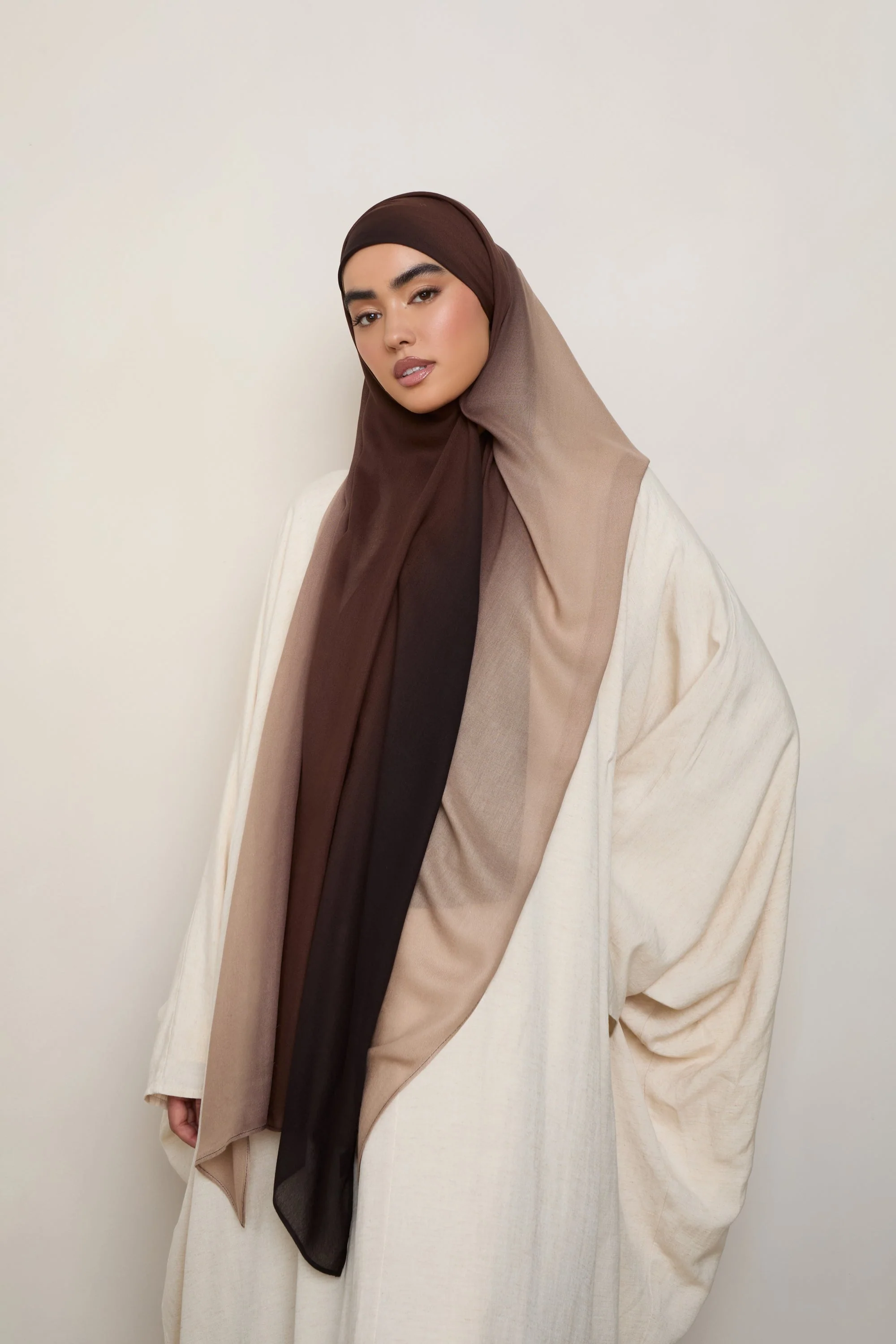 Ombre Modal Hijab - Mocha Meringue - Image 4