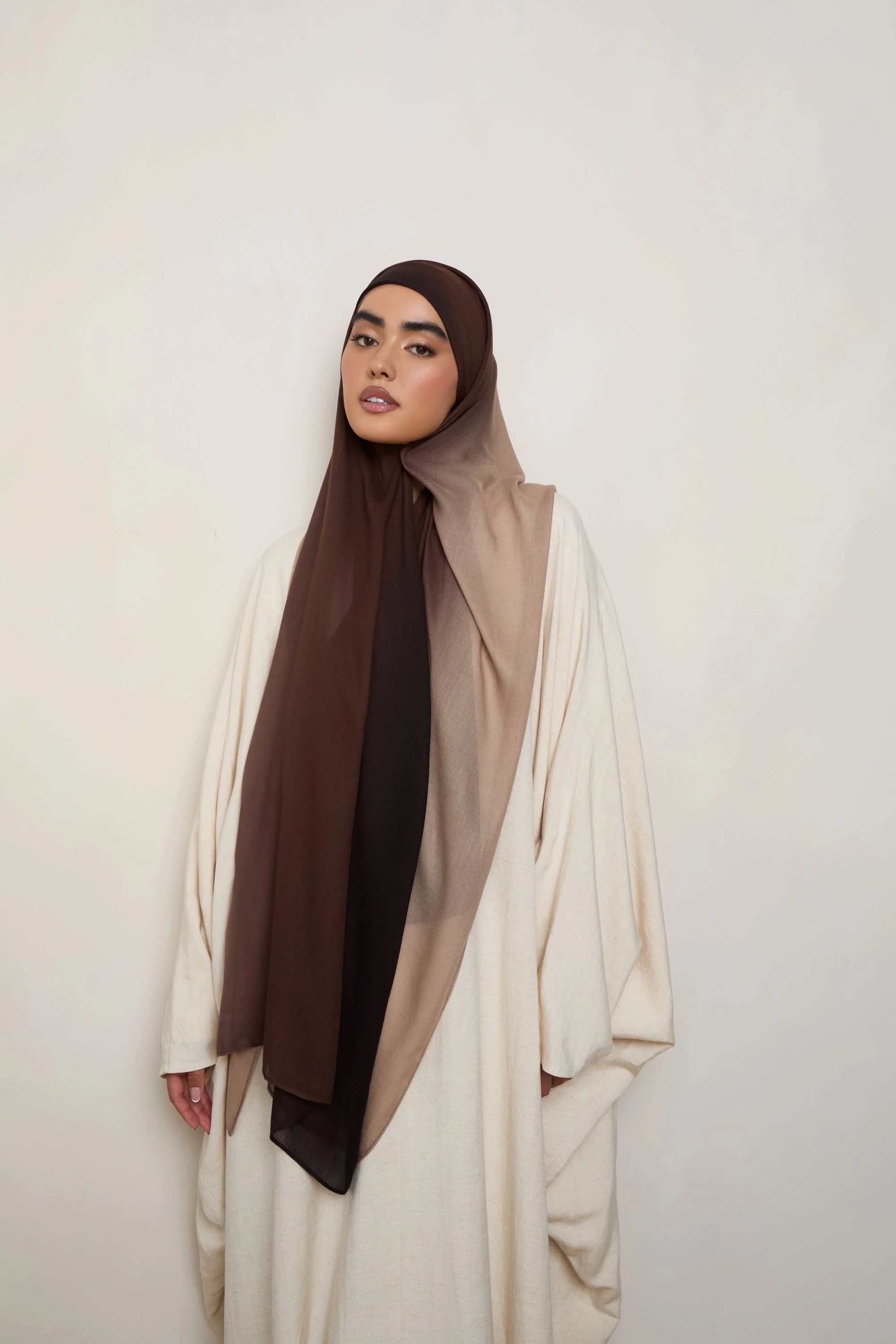 Ombre Modal Hijab - Mocha Meringue - Image 5