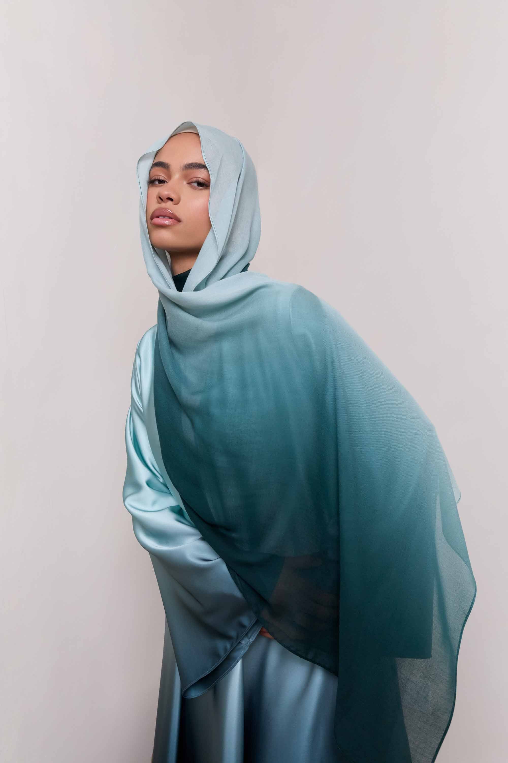 Ombre Modal Hijab - Night Pine - Image 2