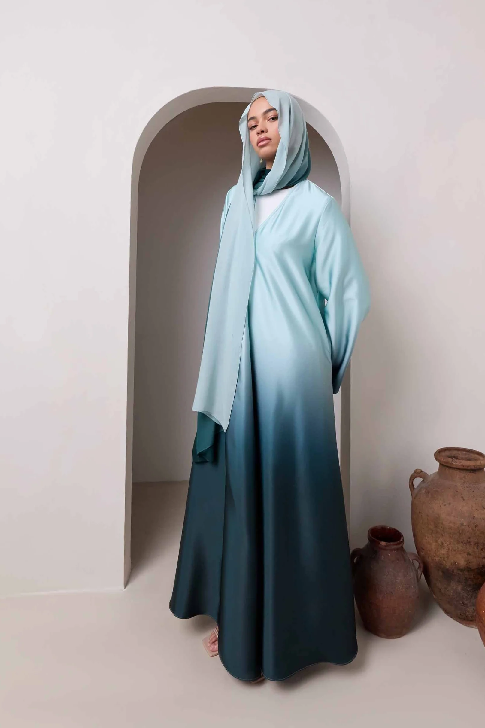 Ombre Modal Hijab - Night Pine - Image 4