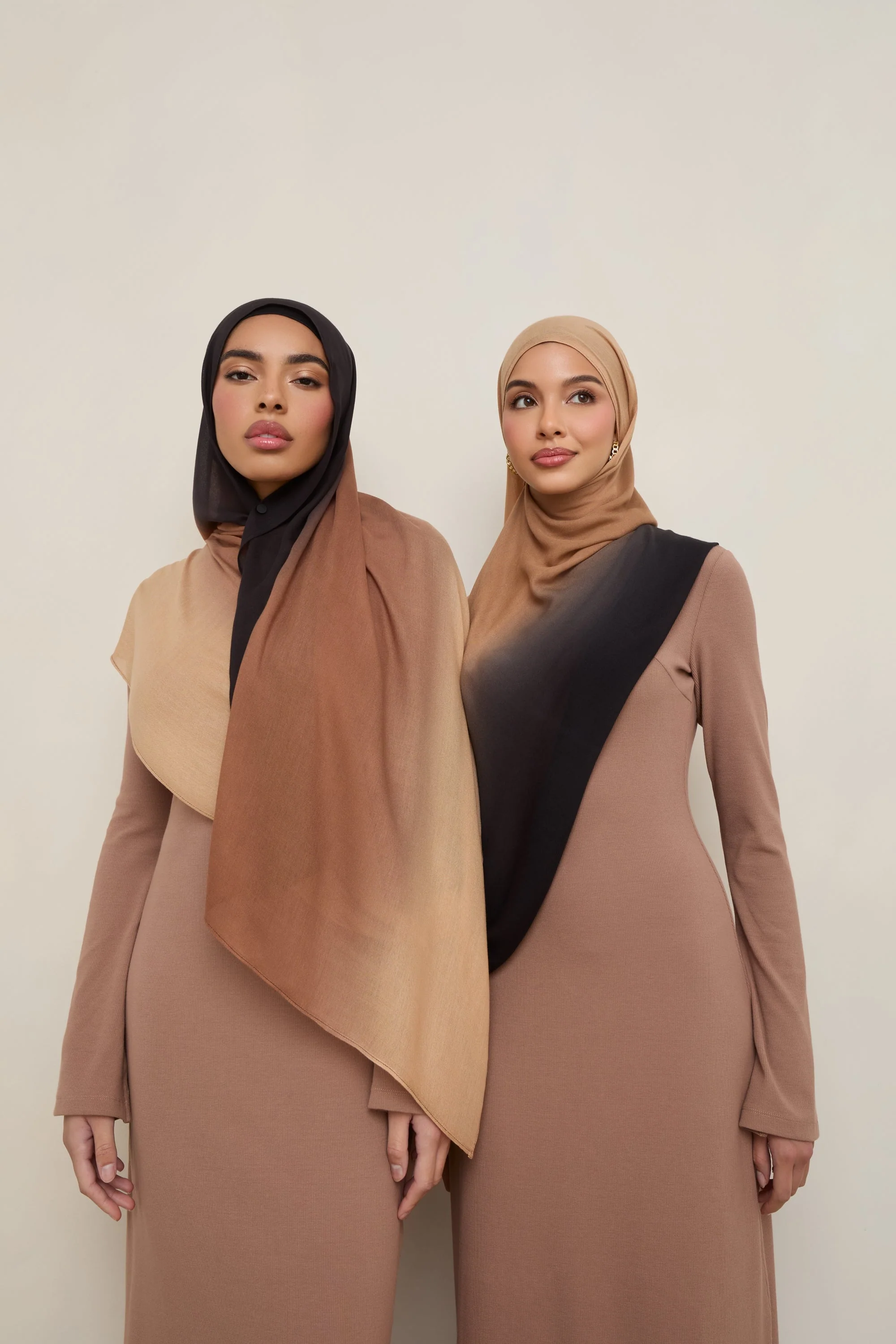 Ombre Modal Hijab - Nougat - Image 3