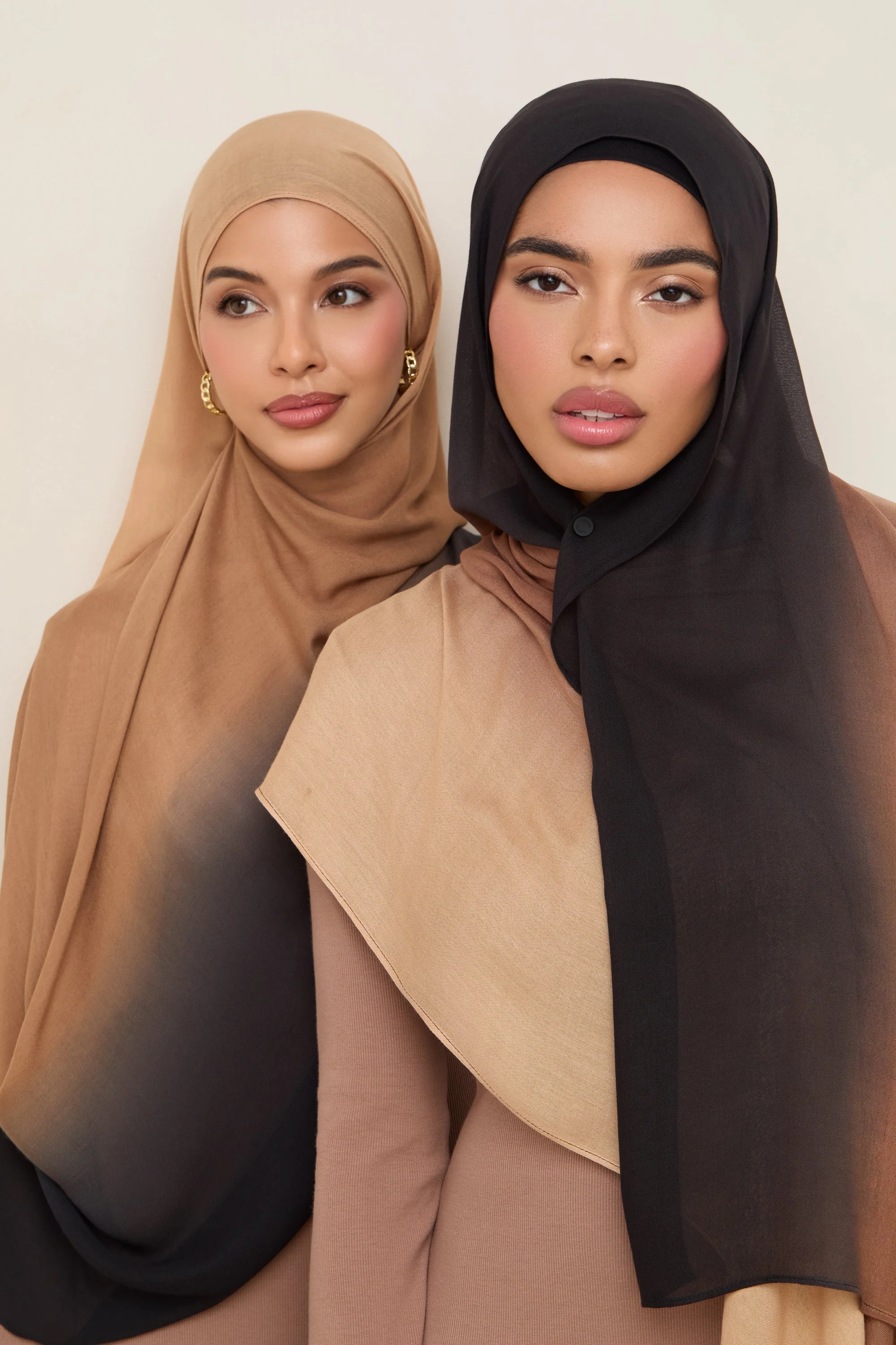 Ombre Modal Hijab - Nougat - Image 4