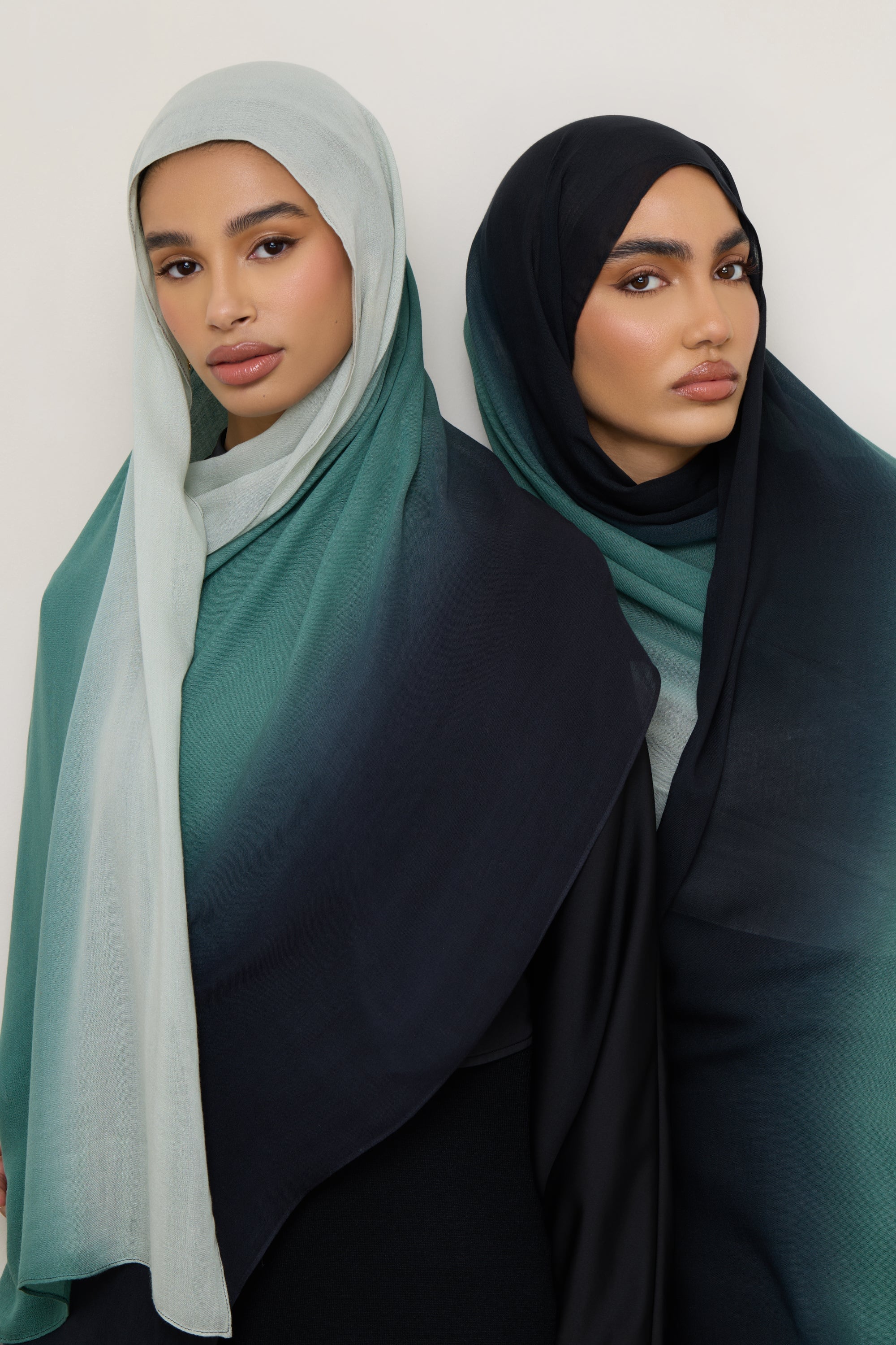 Ombre Modal Hijab - Ocean Pine - Image 10