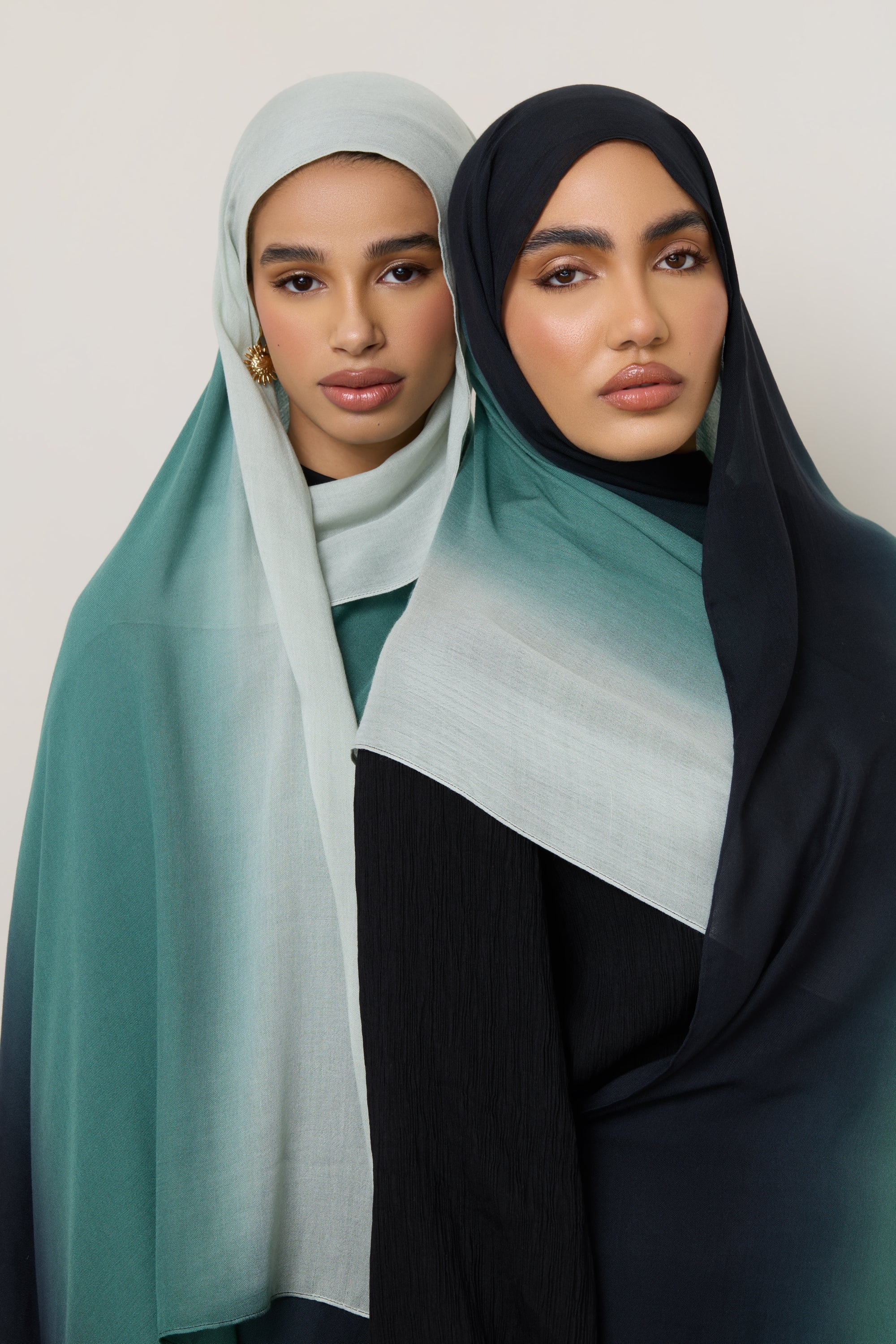Ombre Modal Hijab - Ocean Pine - Image 5