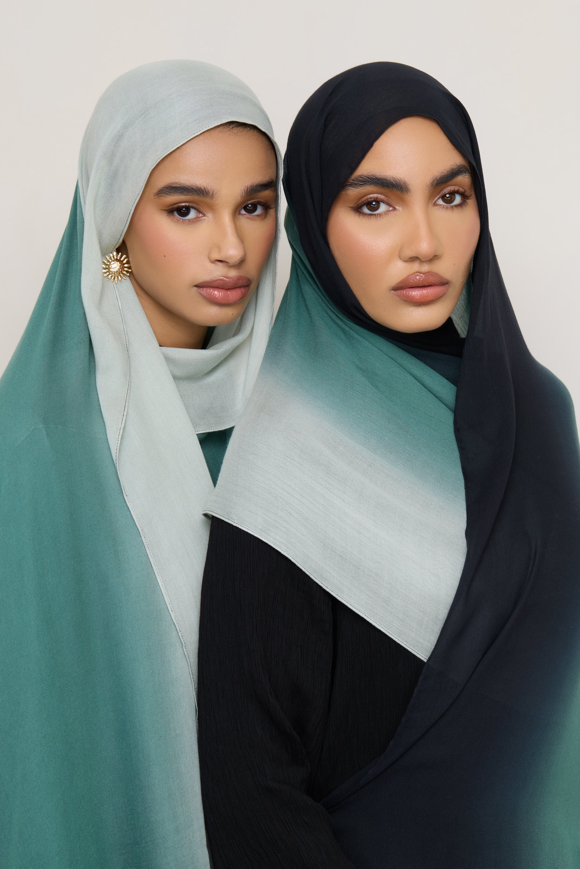 Ombre Modal Hijab - Ocean Pine - Image 6