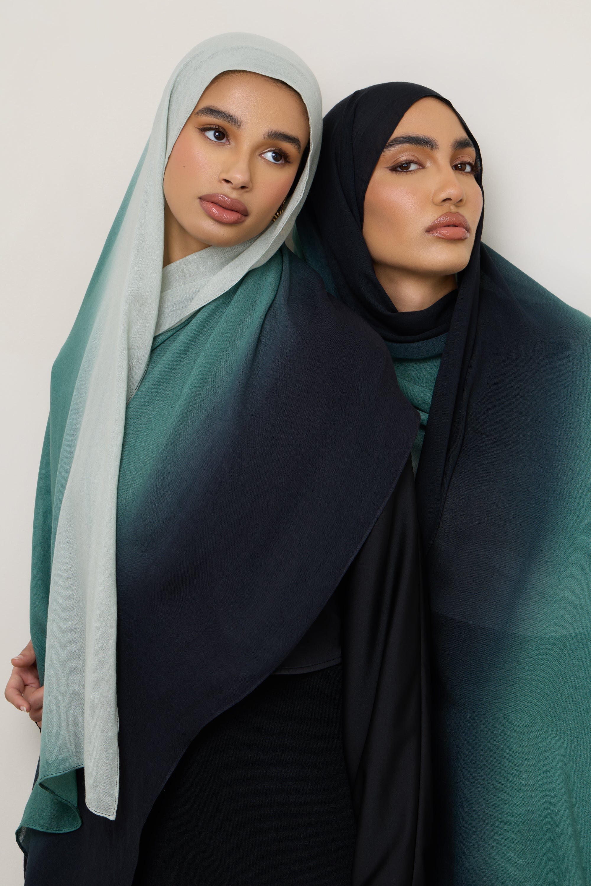 Ombre Modal Hijab - Ocean Pine - Image 8