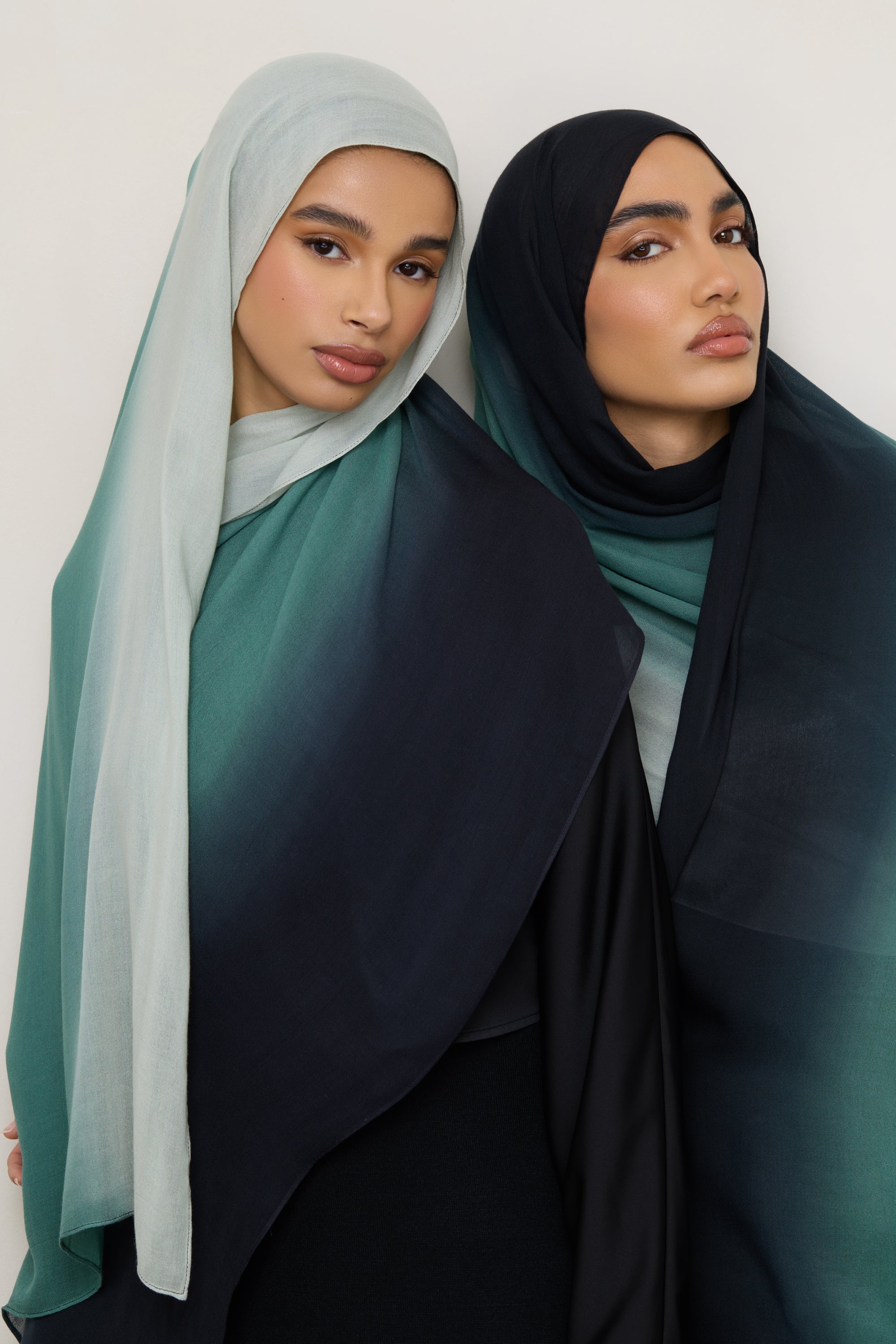 Ombre Modal Hijab - Ocean Pine - Image 9