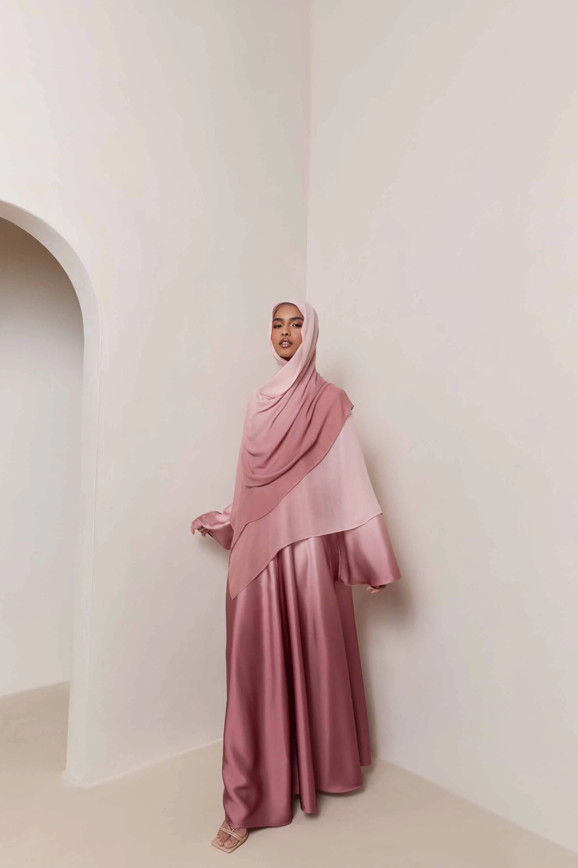 Ombre Modal Hijab - Pink Pearl - Image 5