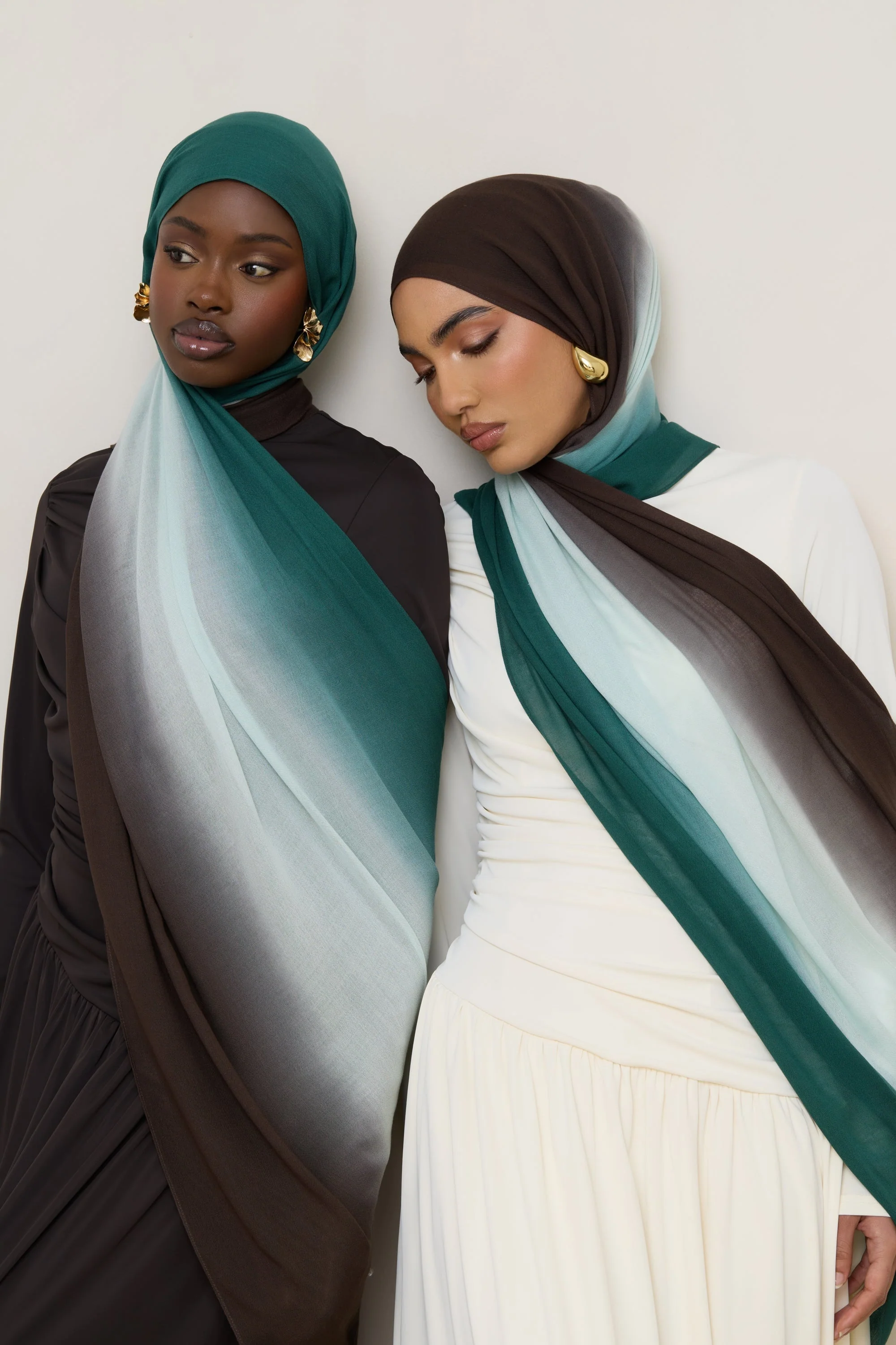 Ombre Modal Hijab - Rainforest Mist - Image 2