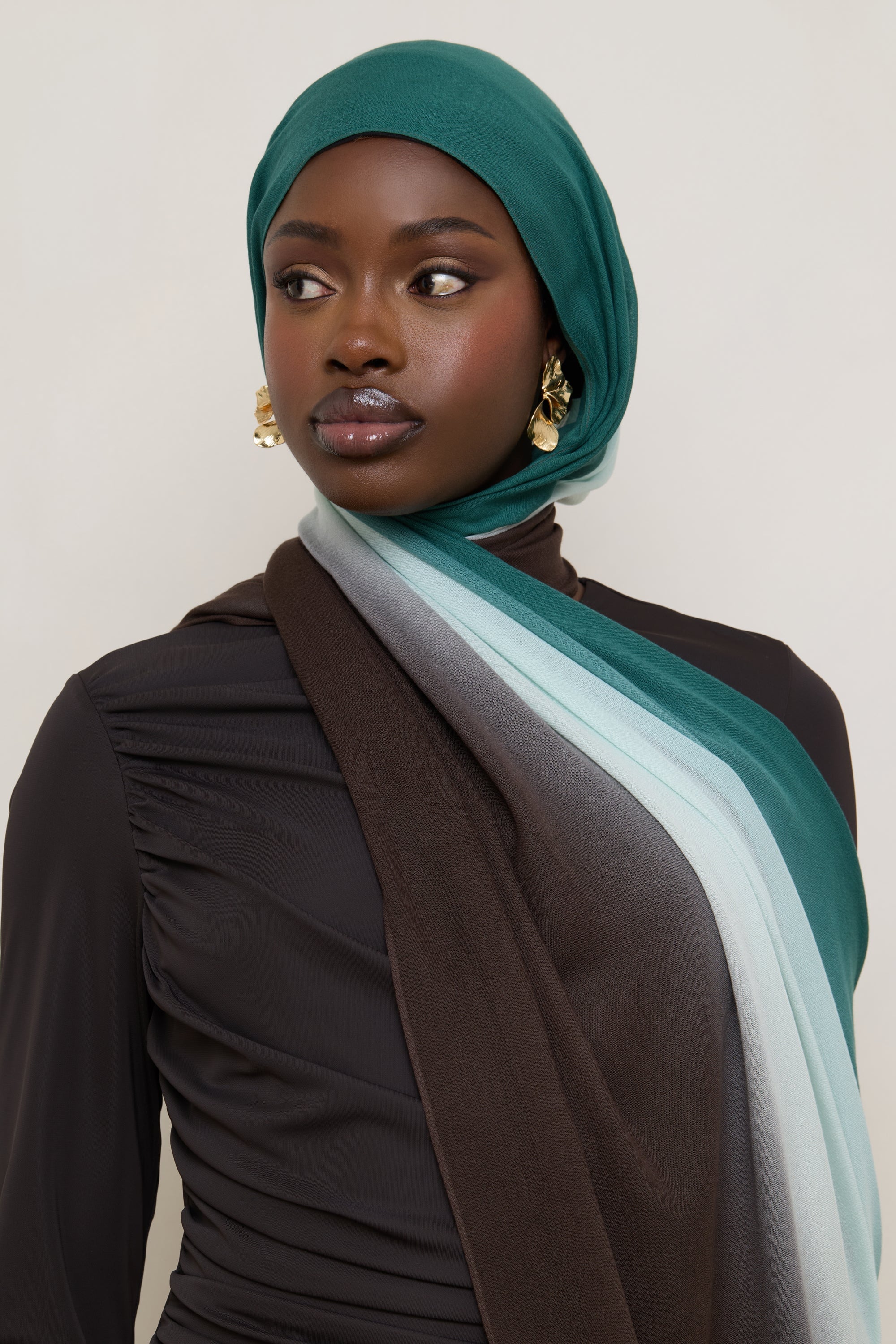 Ombre Modal Hijab - Rainforest Mist - Image 4