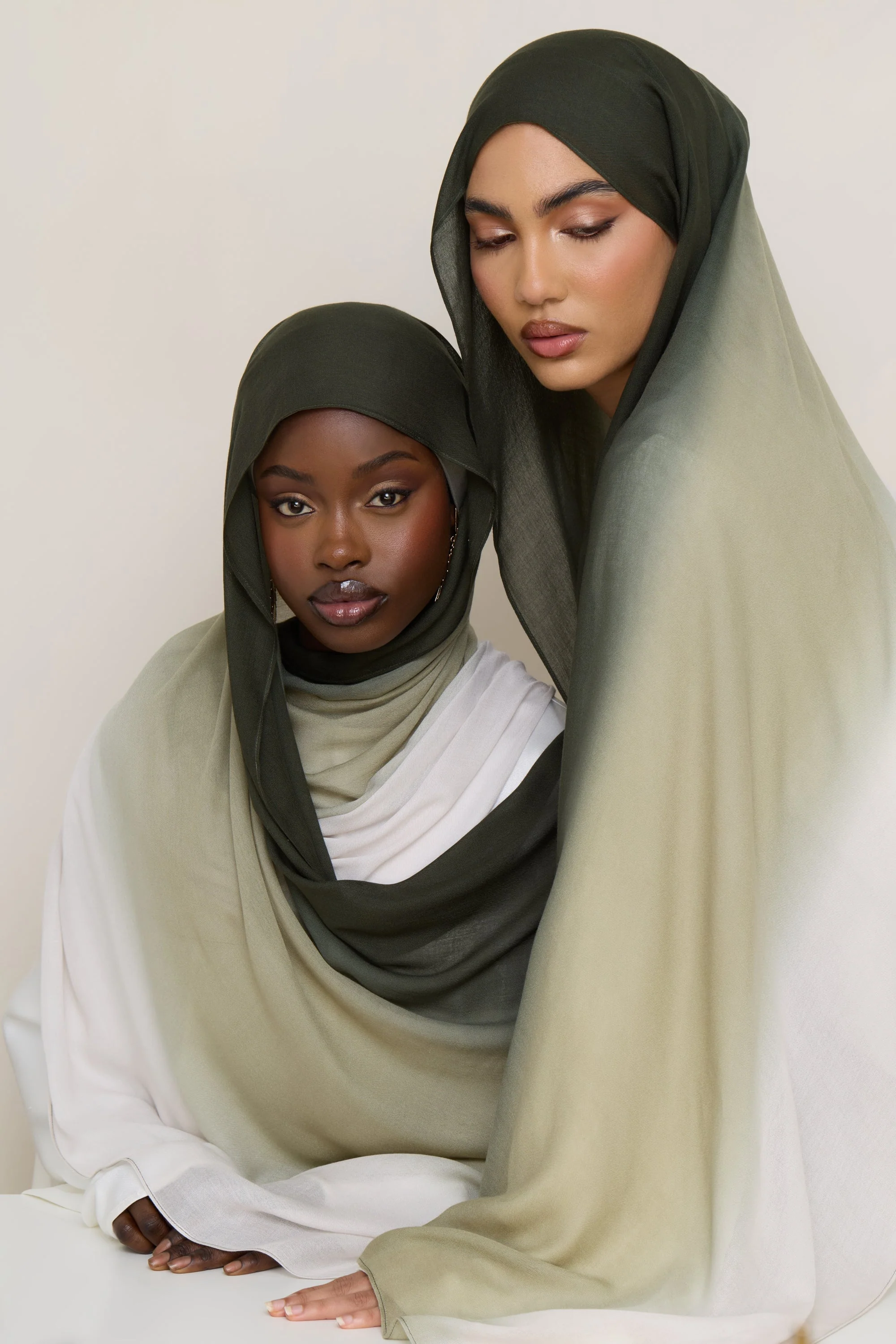 Ombre Modal Hijab - Tea Forest