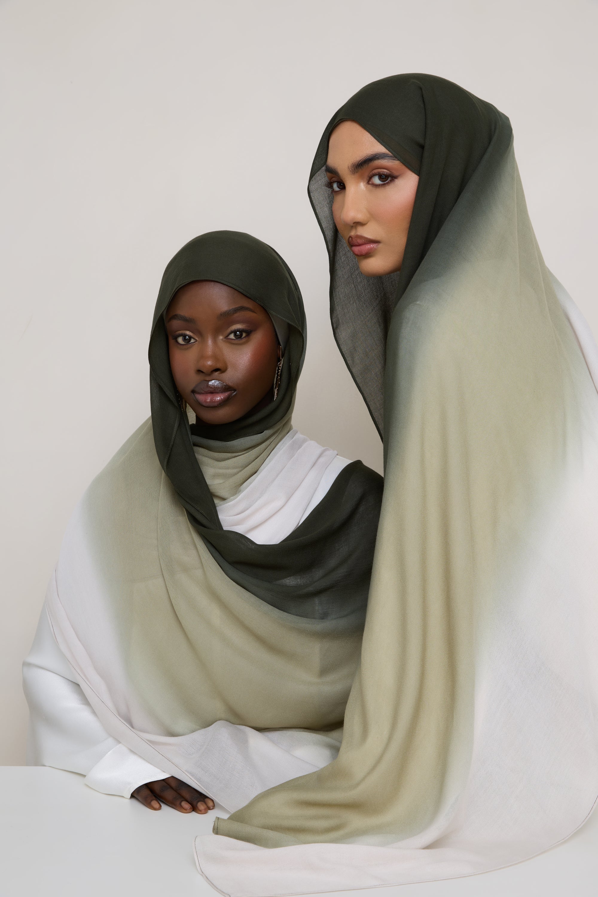 Ombre Modal Hijab - Tea Forest - Image 6