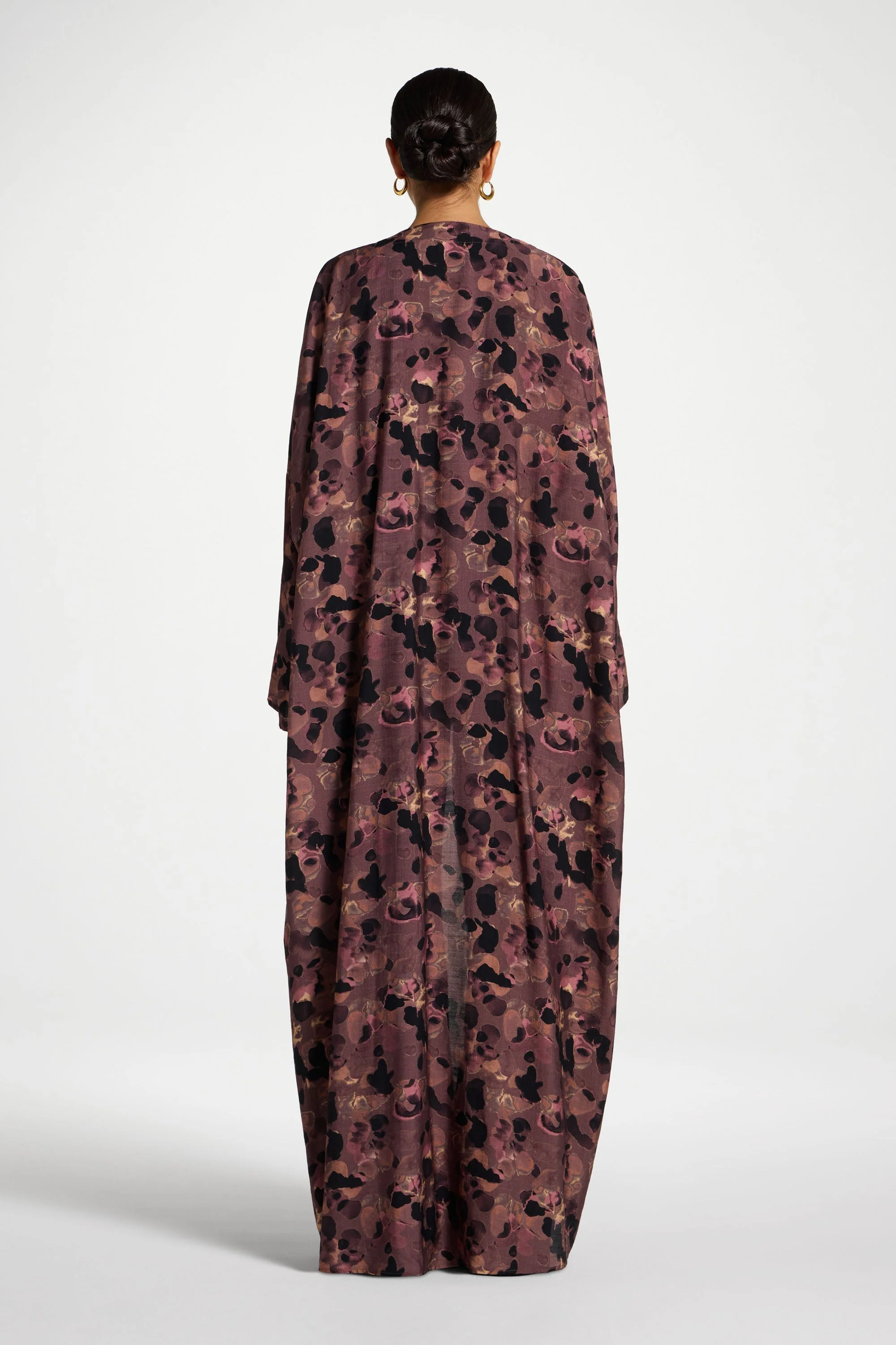 Open Abaya - Watercolor Bloom - Image 5