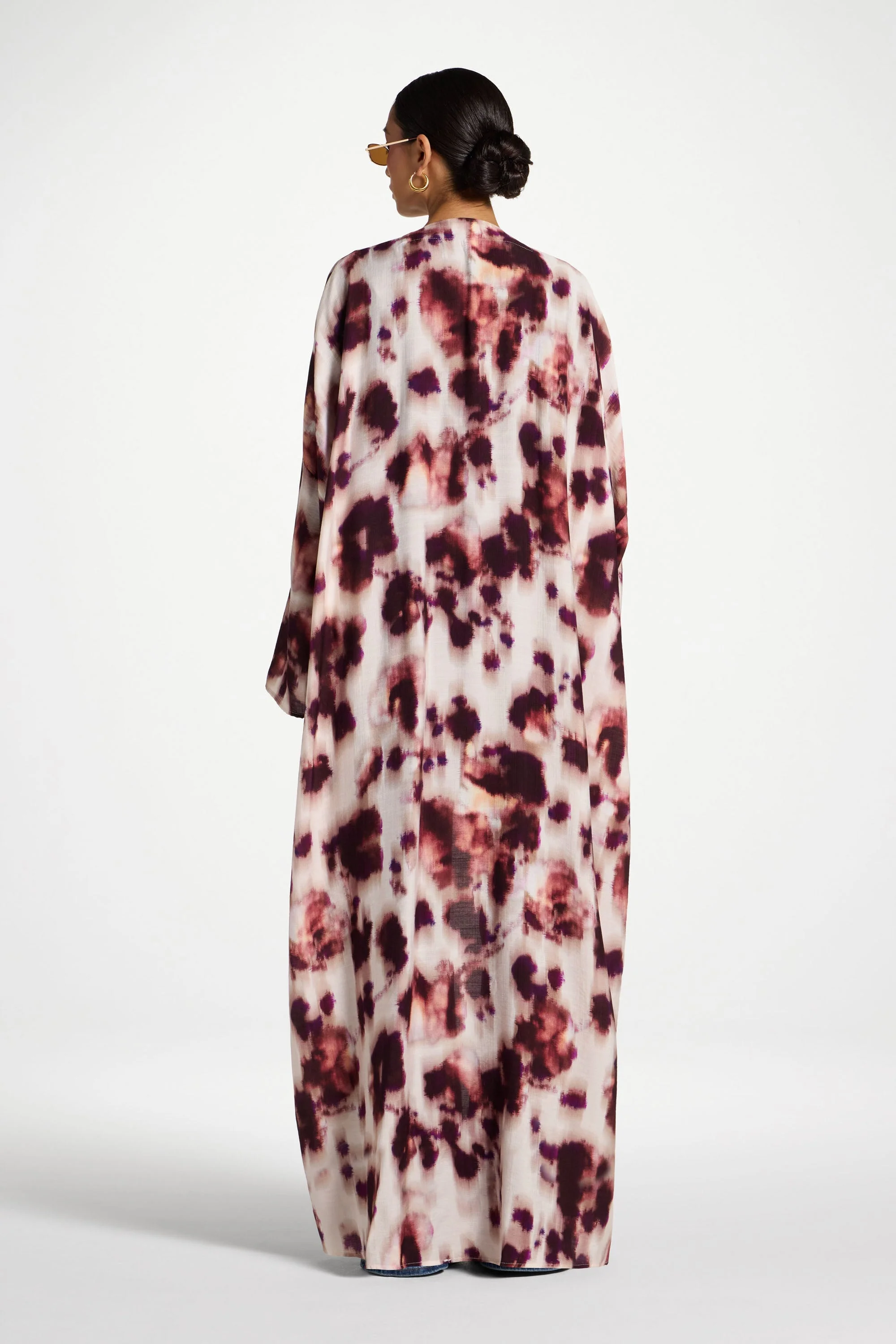 Open Abaya - Spotted Plum - Image 6