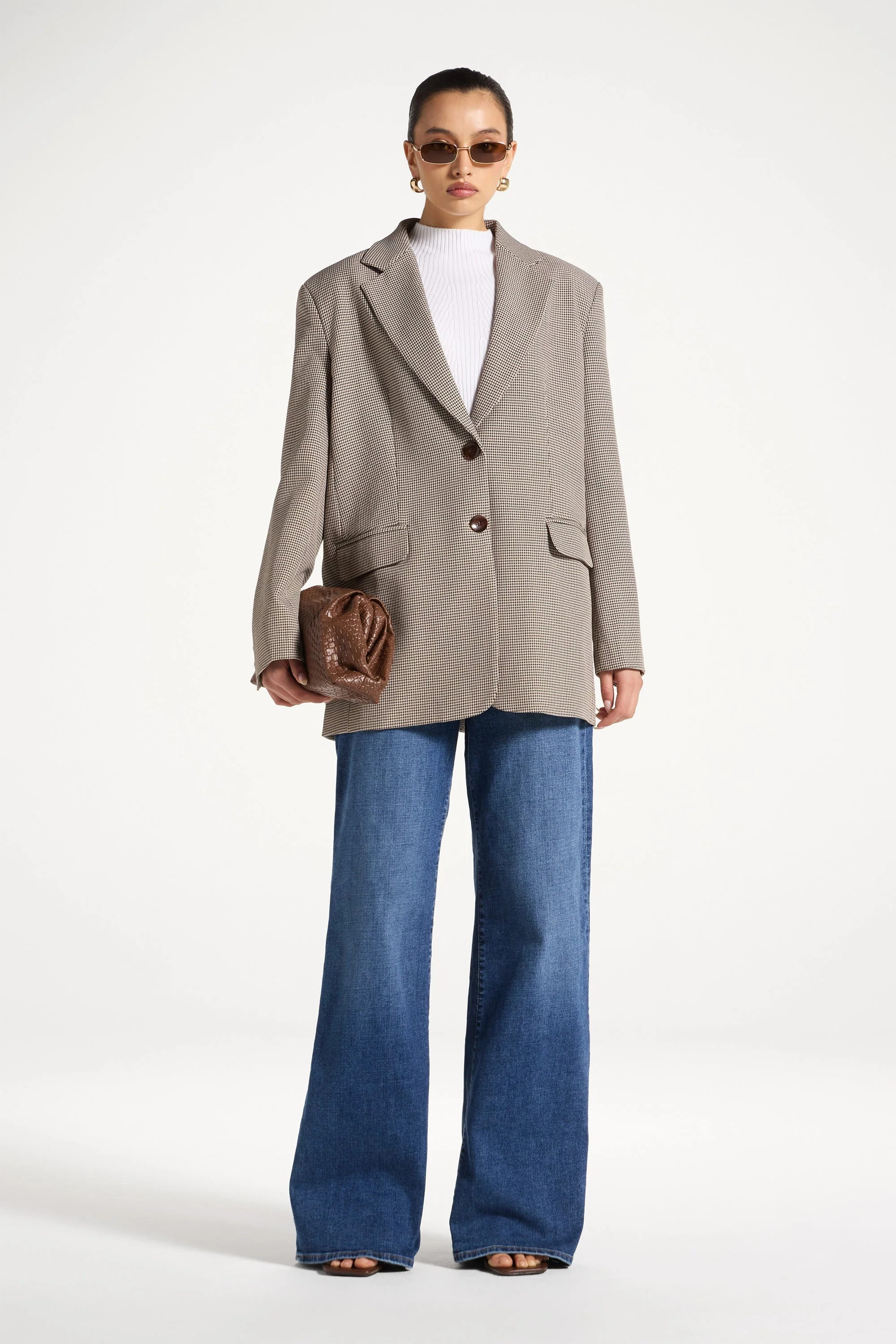 Oversized Houndstooth Blazer - Image 3