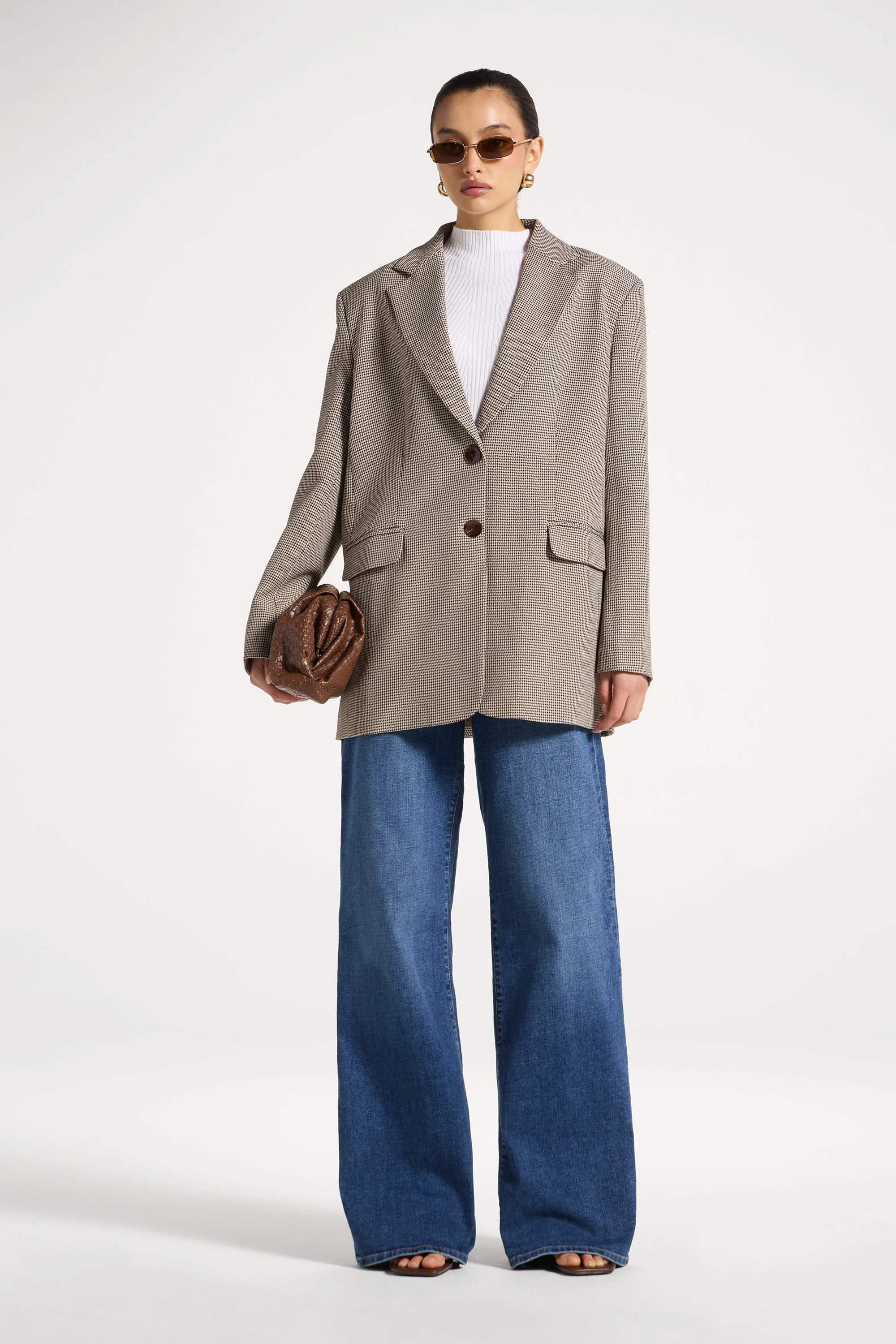 Oversized Houndstooth Blazer - Image 5