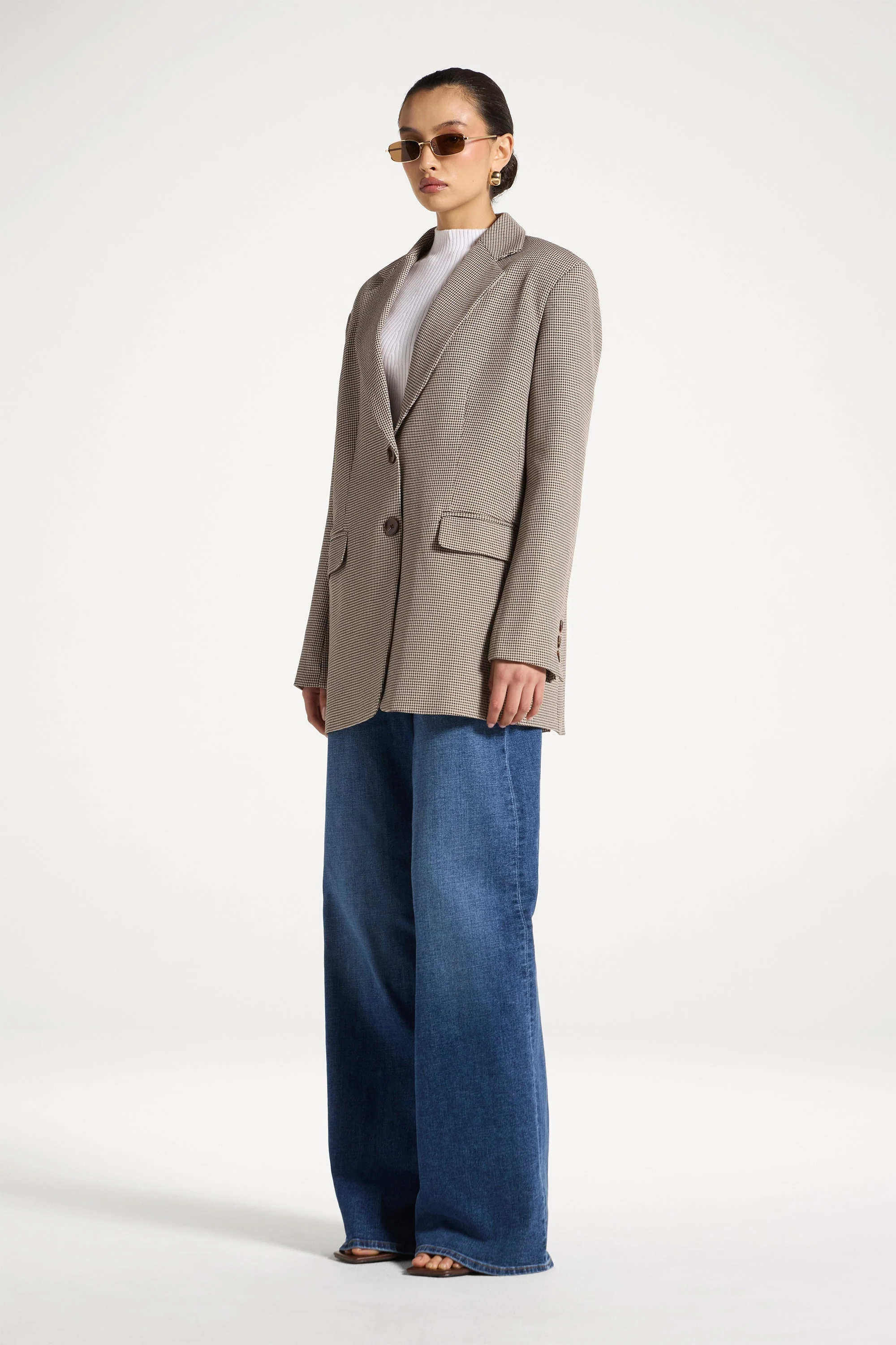 Oversized Houndstooth Blazer - Image 6