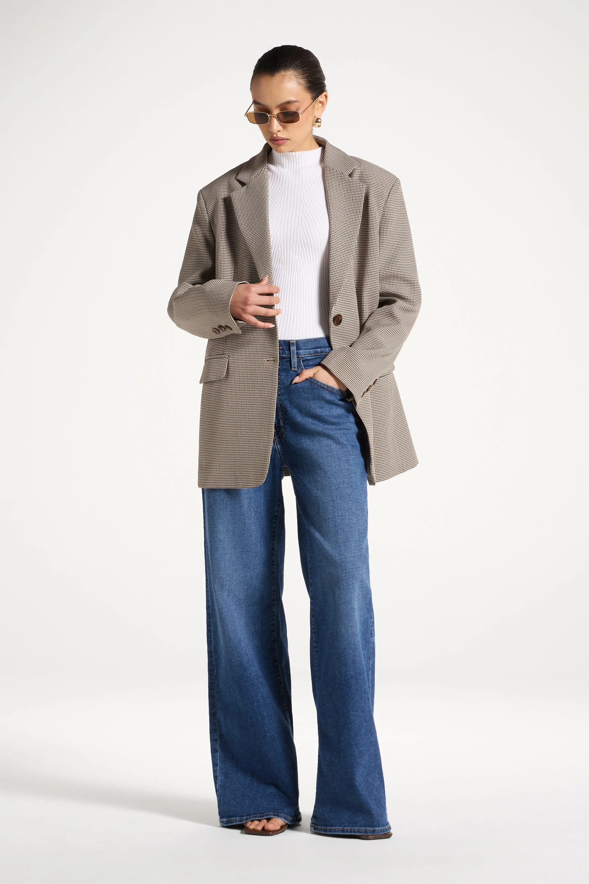 Oversized Houndstooth Blazer - Image 8