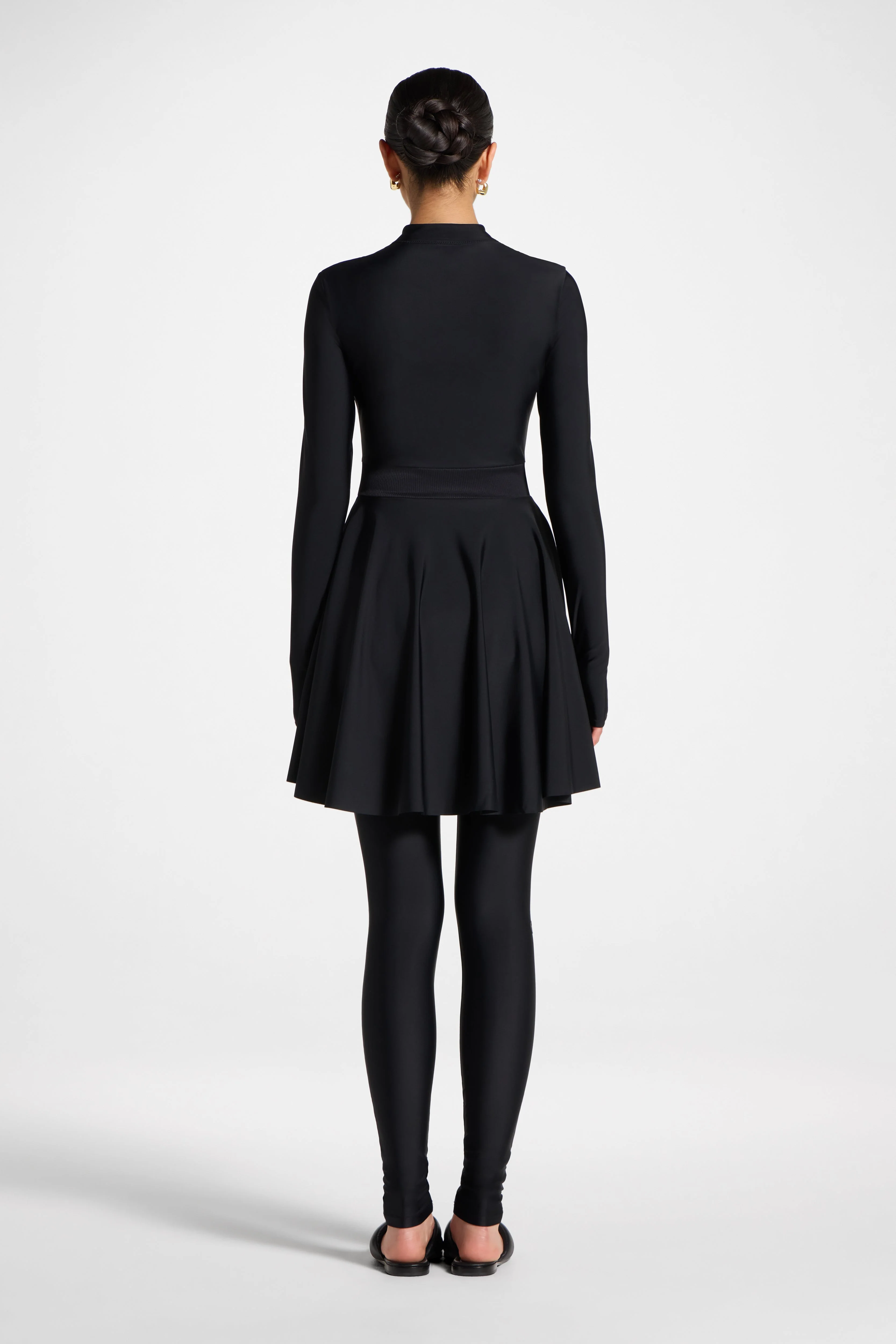 Peplum Swimsuit Tunic - Black - Image 8