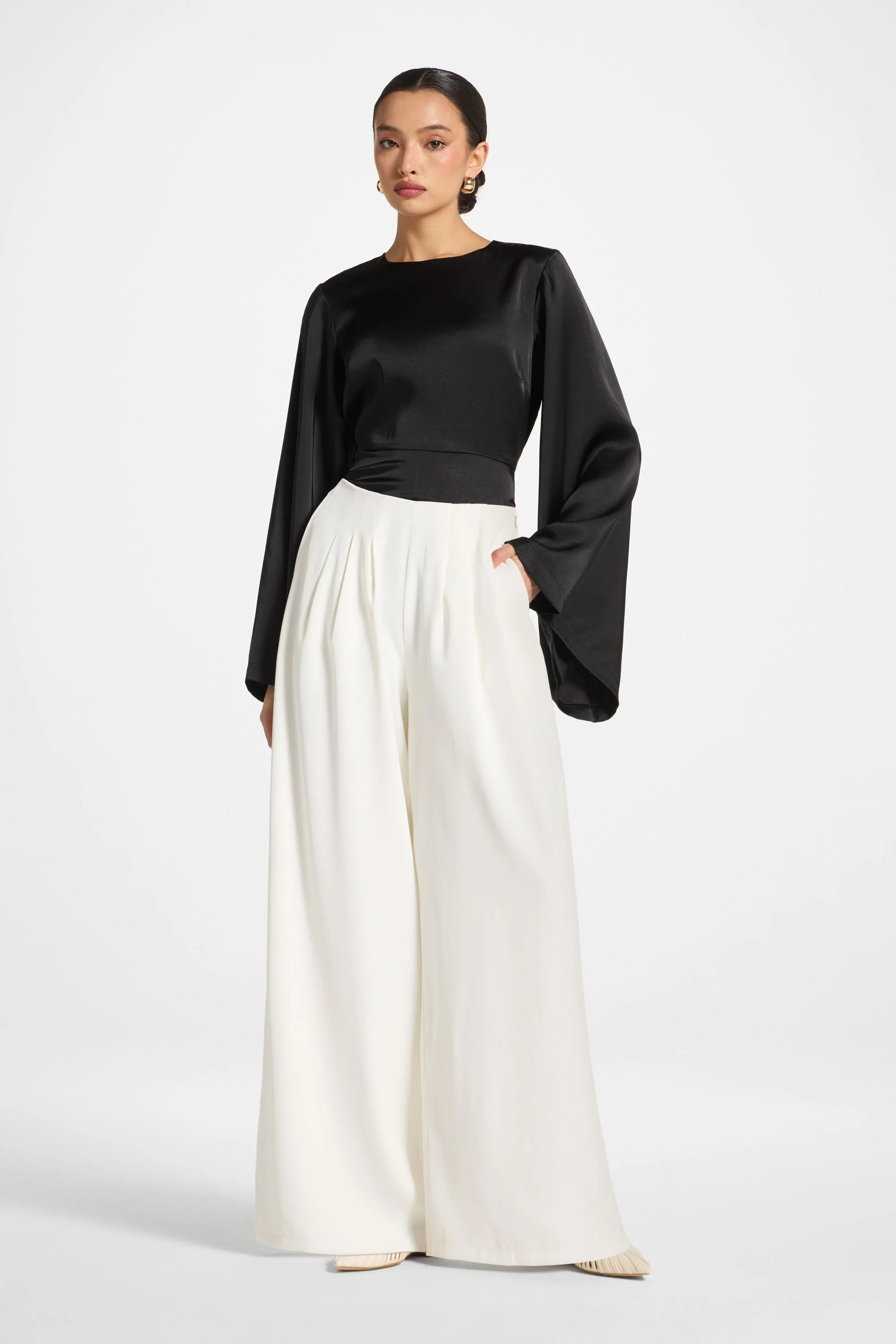 Pleat Pants - White - Image 3