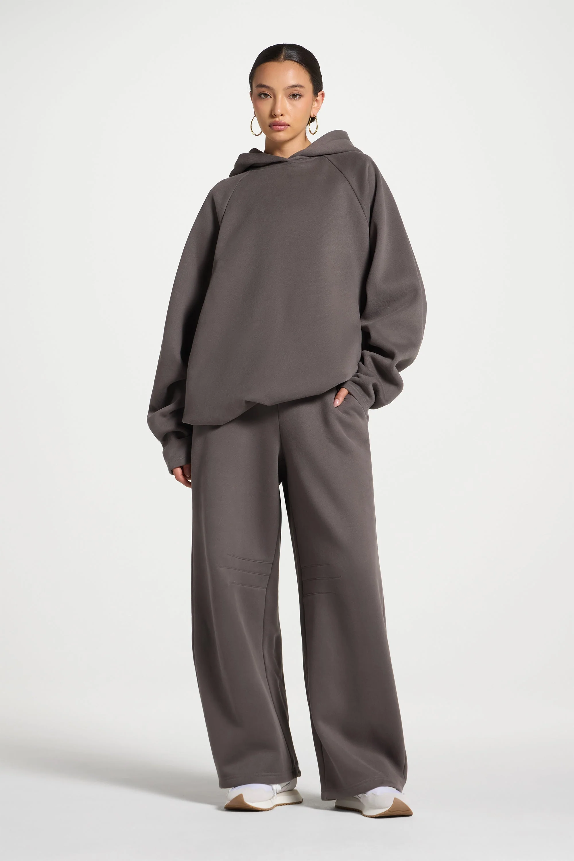 Pleated Lounge Top & Pants Set - Iron - Image 3