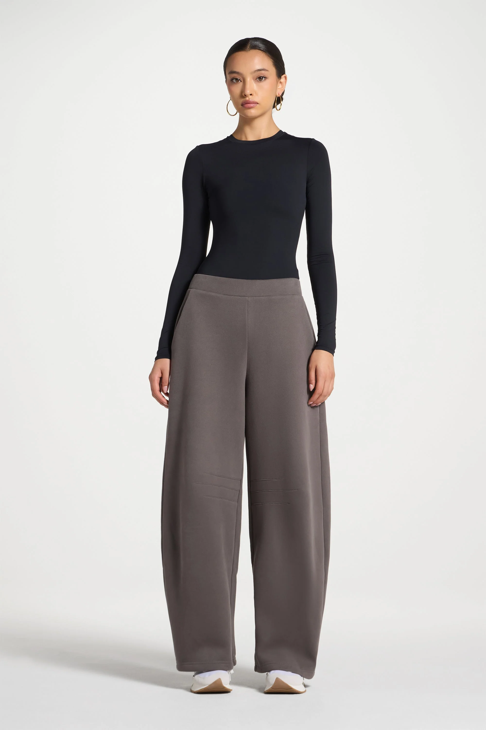 Pleated Lounge Top & Pants Set - Iron - Image 7