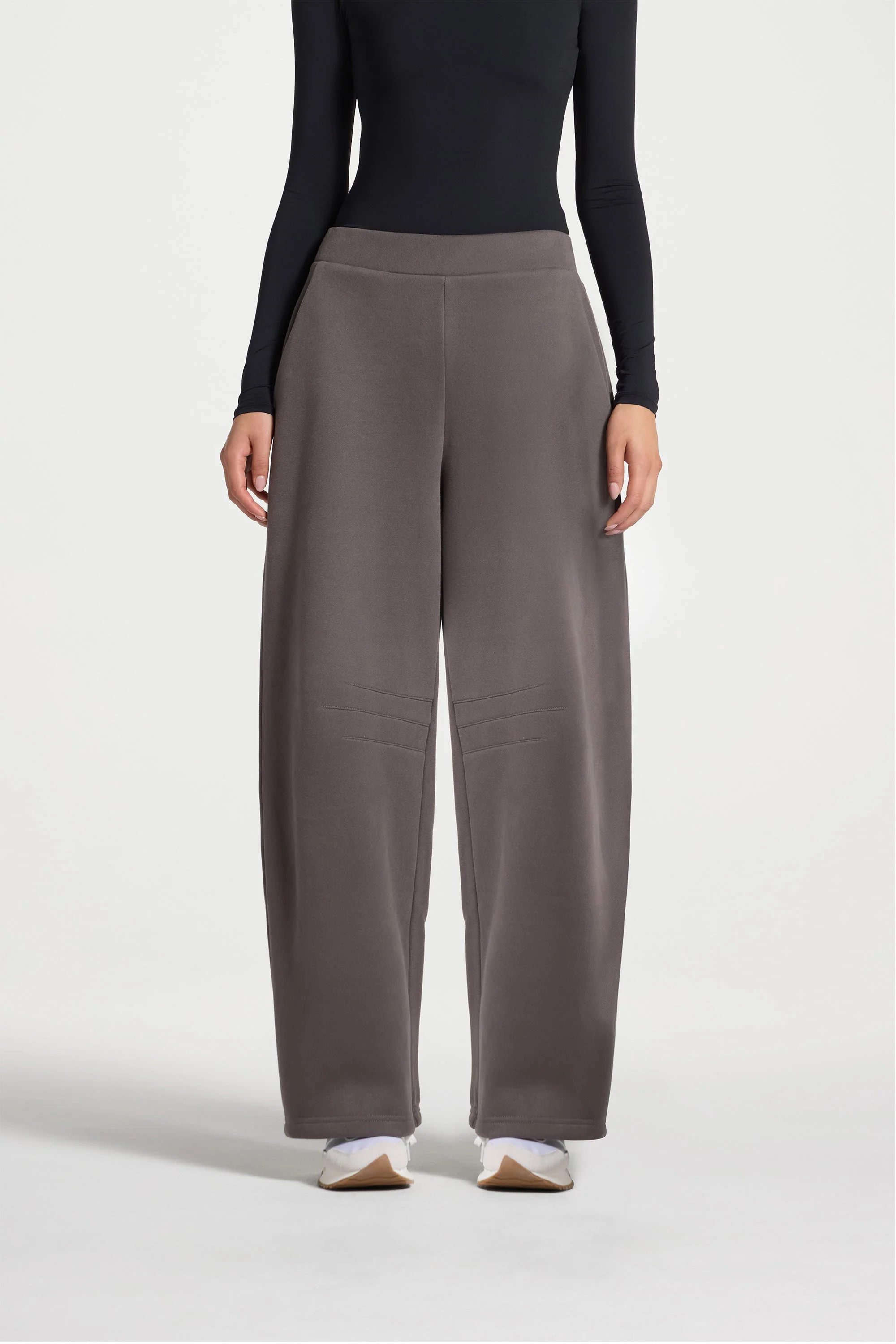 Pleated Lounge Top & Pants Set - Iron - Image 9