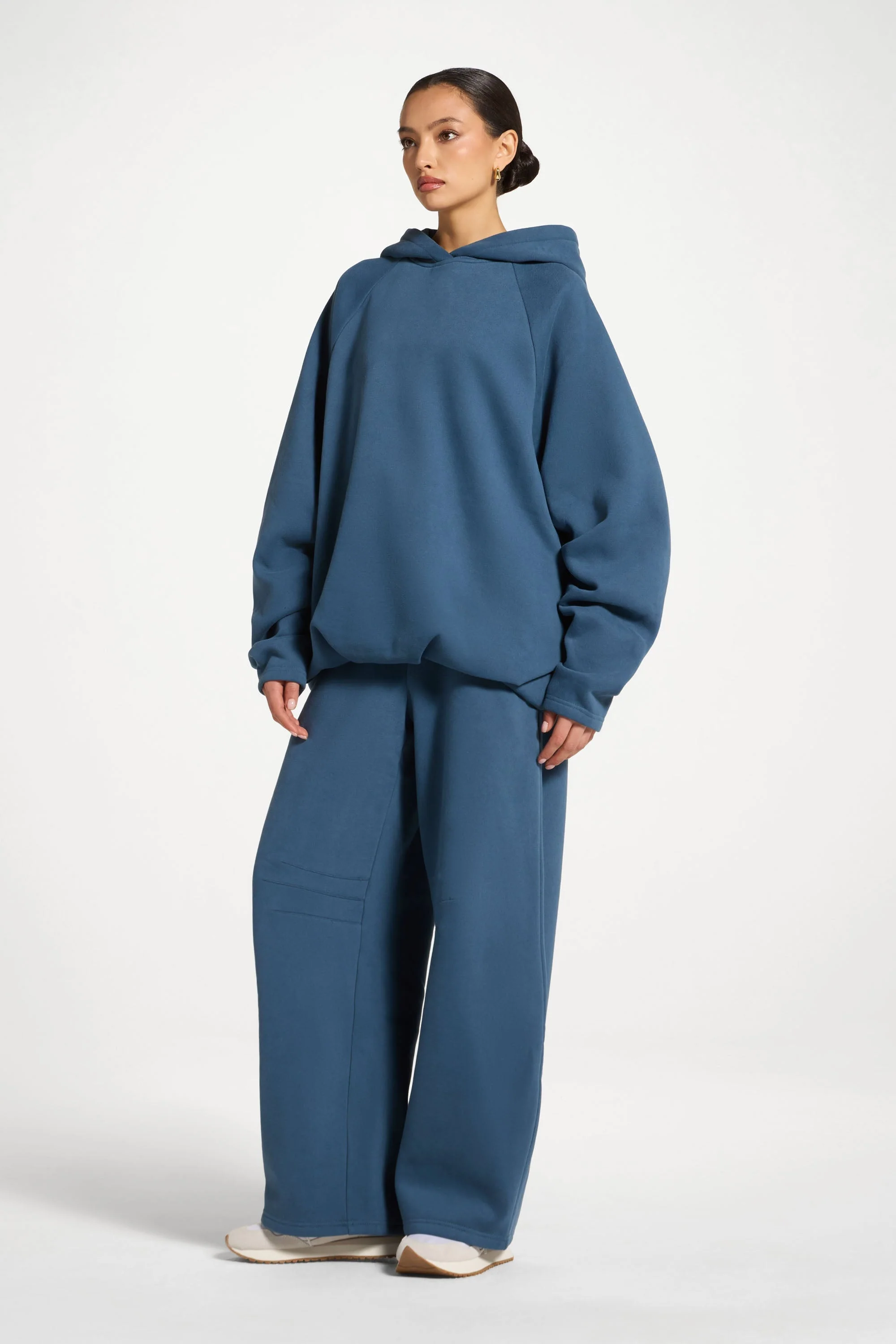 Pleated Lounge Top & Pants Set - Ocean - Image 3