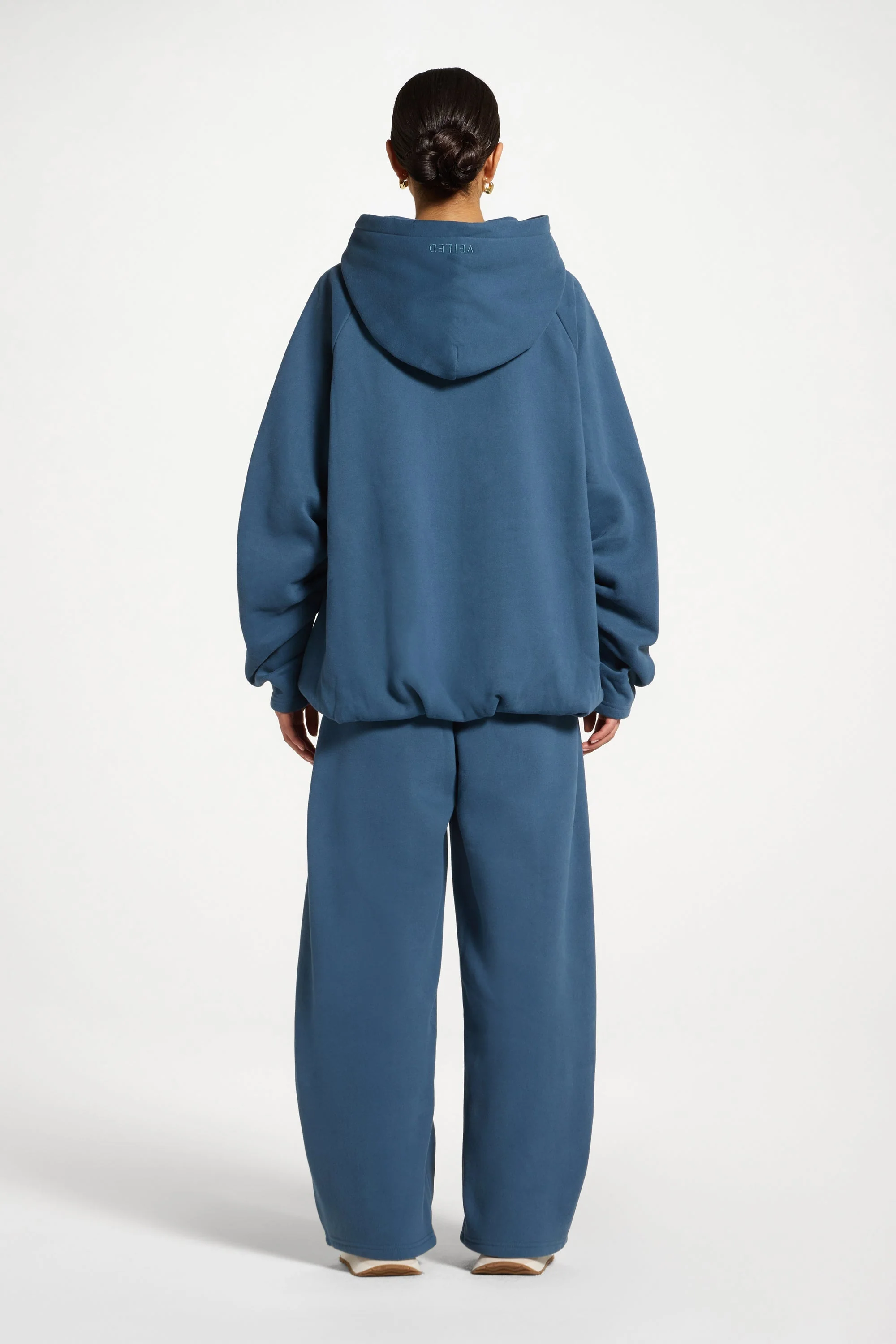 Pleated Lounge Top & Pants Set - Ocean - Image 4