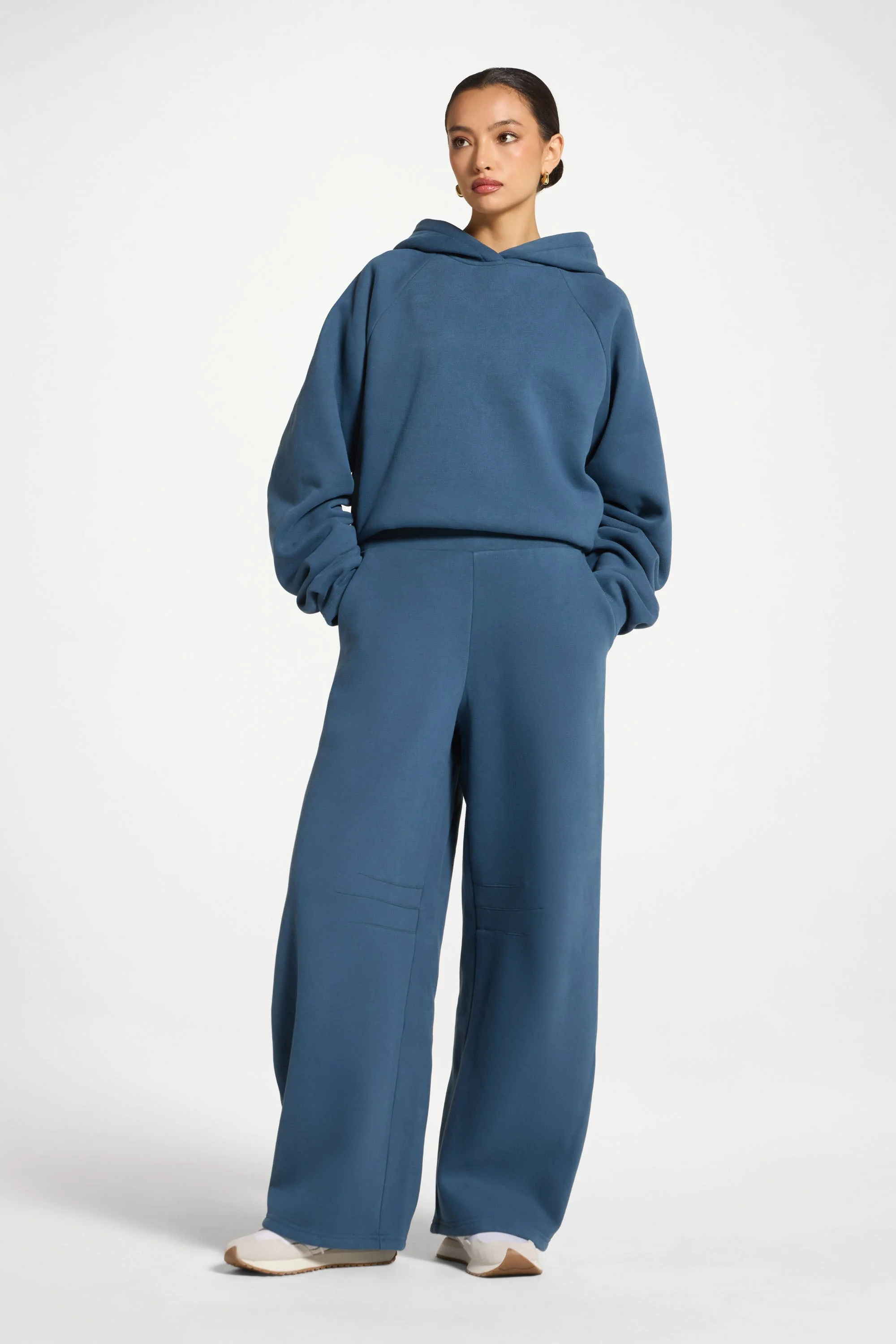 Pleated Lounge Top & Pants Set - Ocean - Image 7