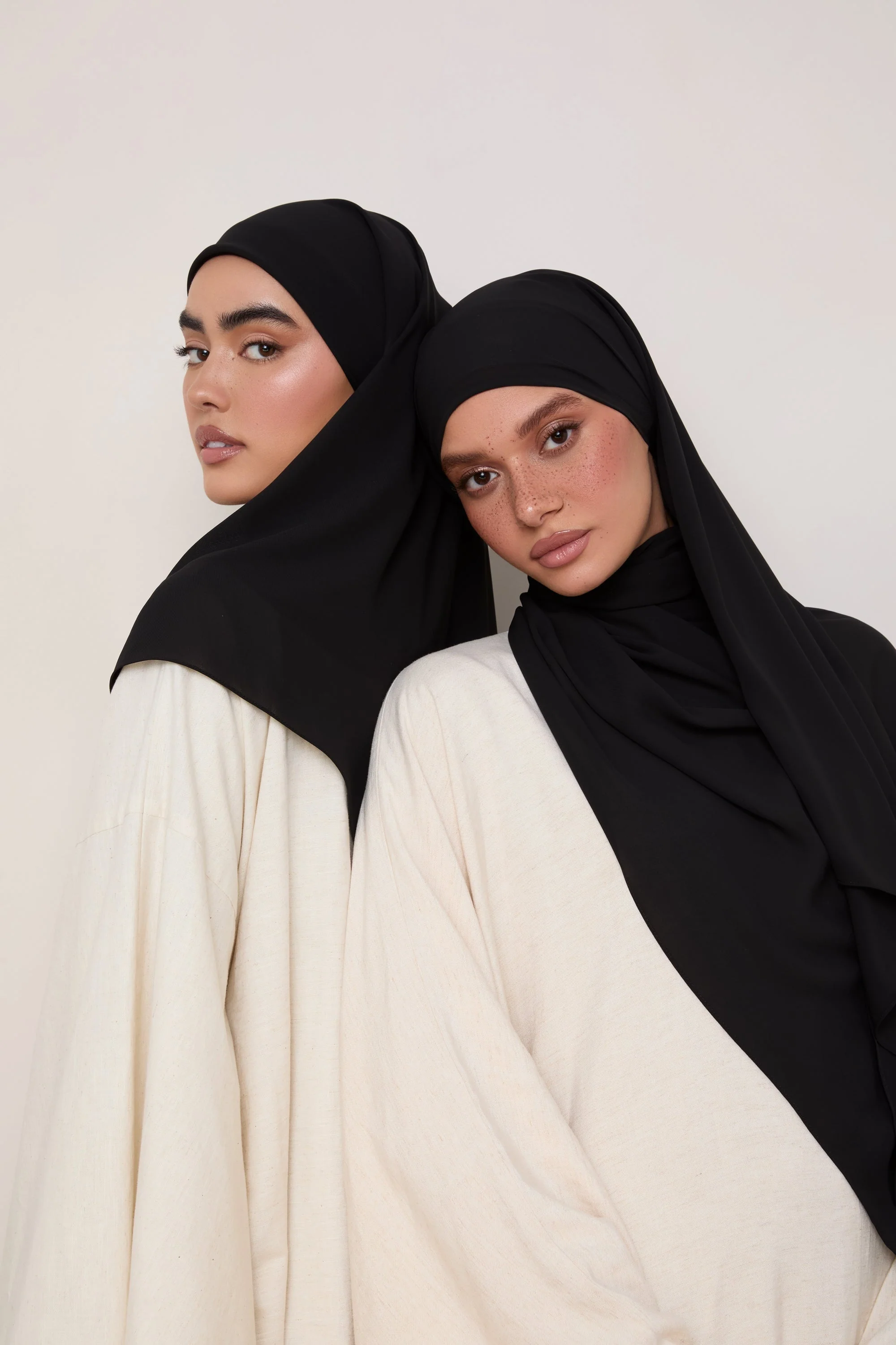 Premium Chiffon Hijab - Black - Image 2