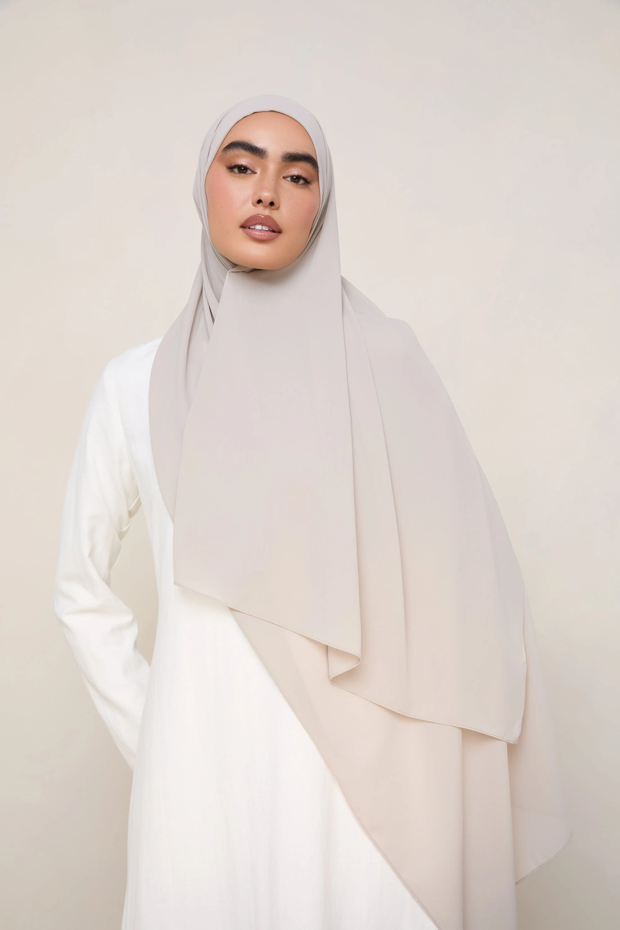 Premium Chiffon Hijab - Cloud - Image 6