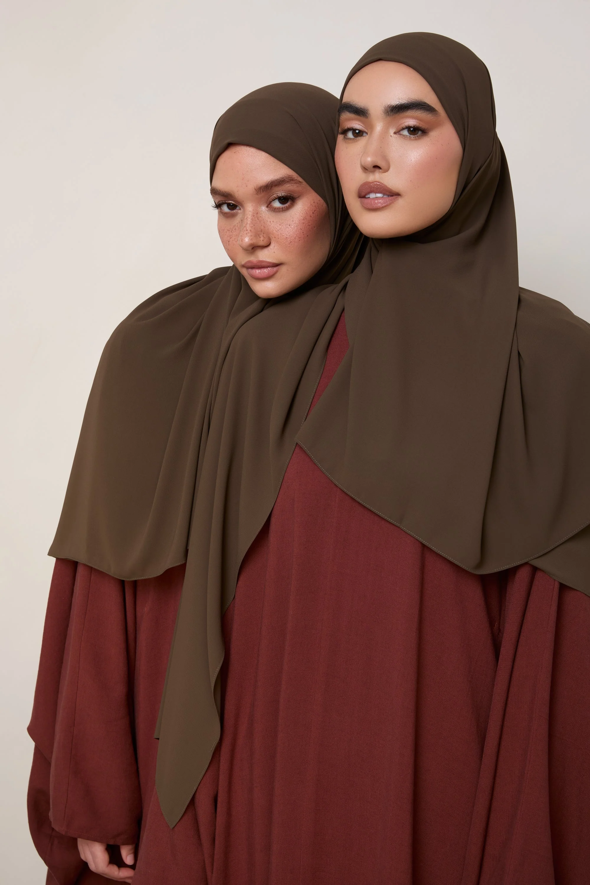 Premium Chiffon Hijab - Dark Truffle - Image 5